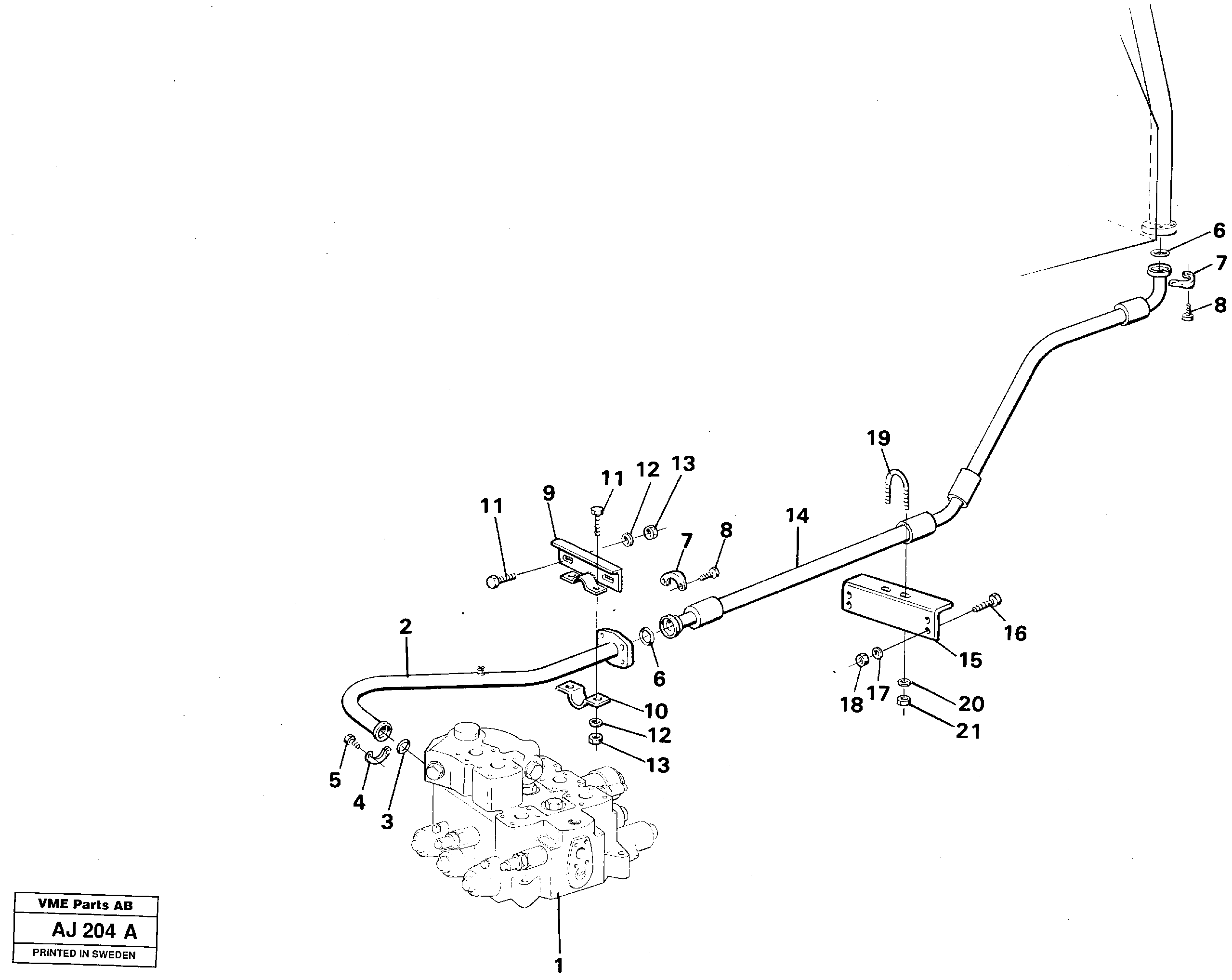 Схема запчастей Volvo L120B - 62860 Hydraulic system: Return line L120B VOLVO BM VOLVO BM L120B