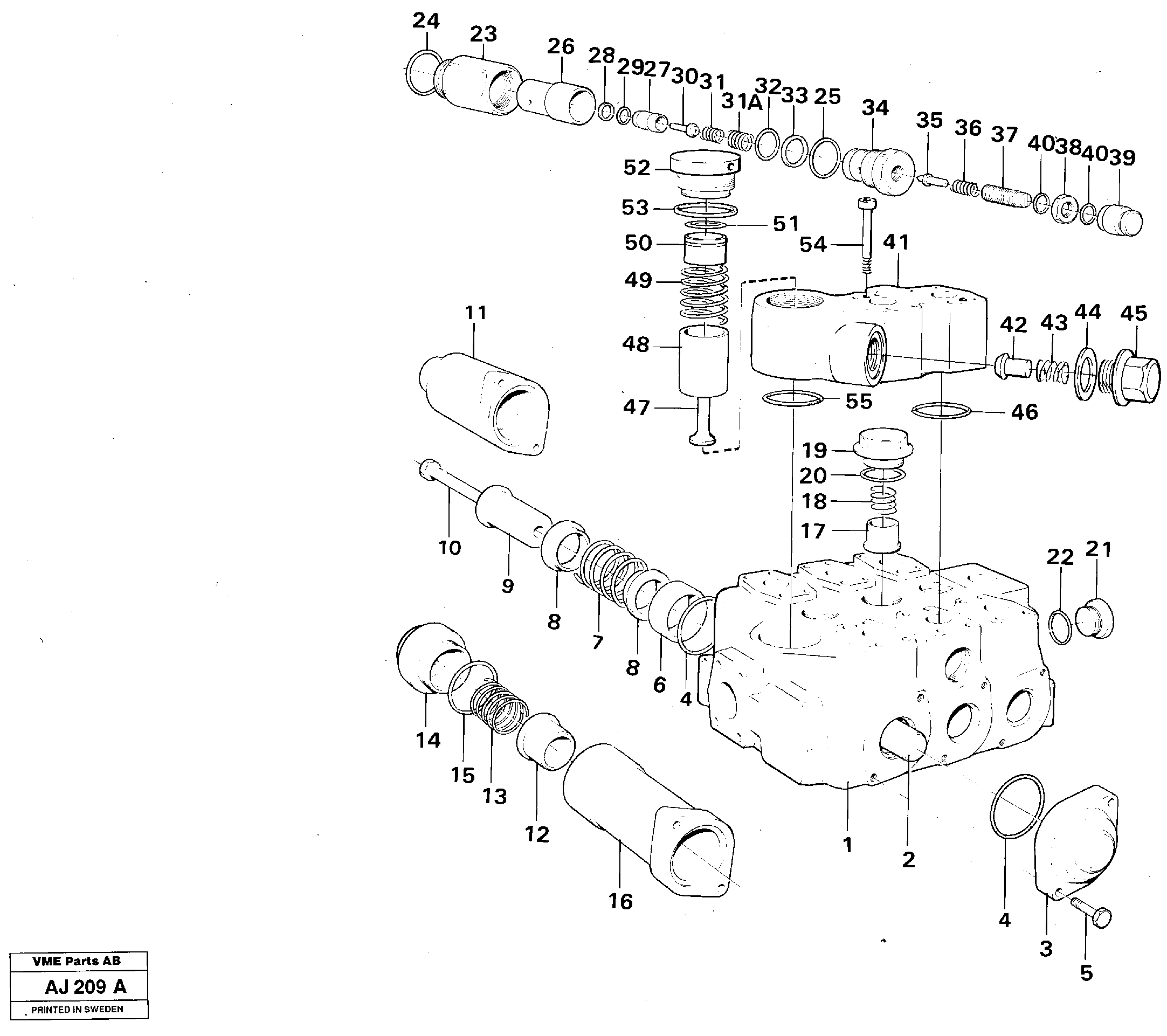 Схема запчастей Volvo L120B - 2055 Hydraulic valve L120B VOLVO BM VOLVO BM L120B