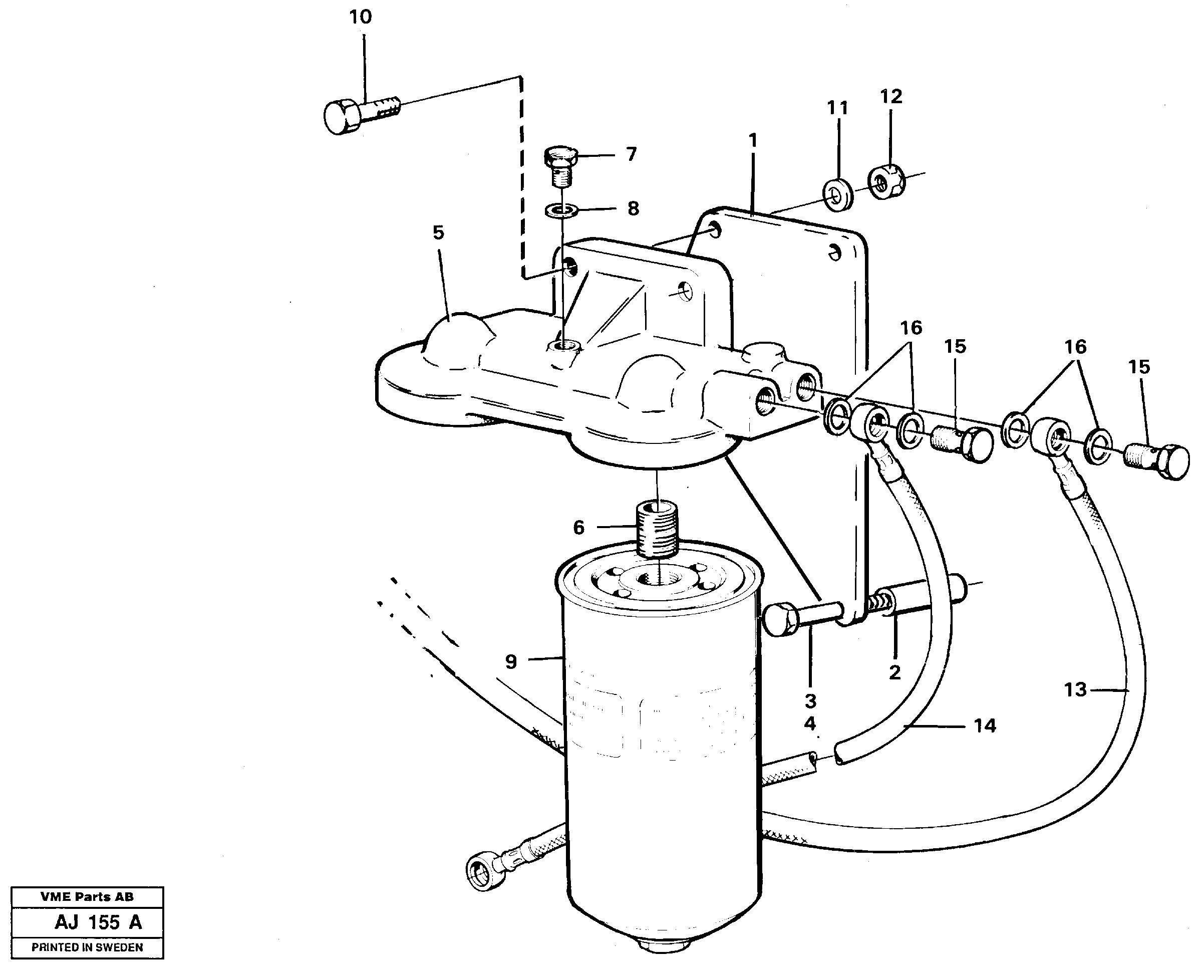 Схема запчастей Volvo L120B - 22910 Extra fuel filter L120B VOLVO BM VOLVO BM L120B