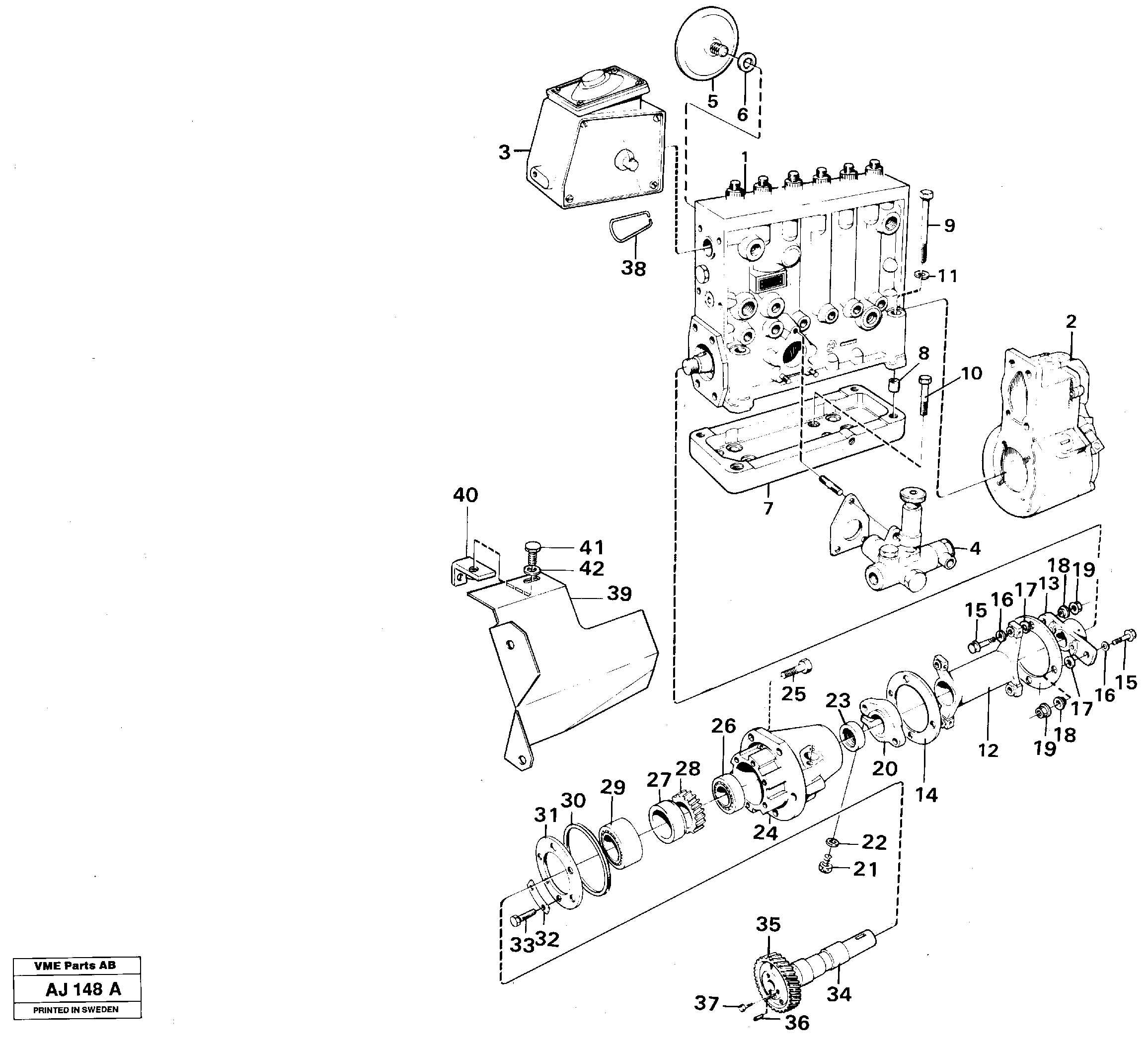 Схема запчастей Volvo L120B - 90199 Injection pump with drive L120B VOLVO BM VOLVO BM L120B