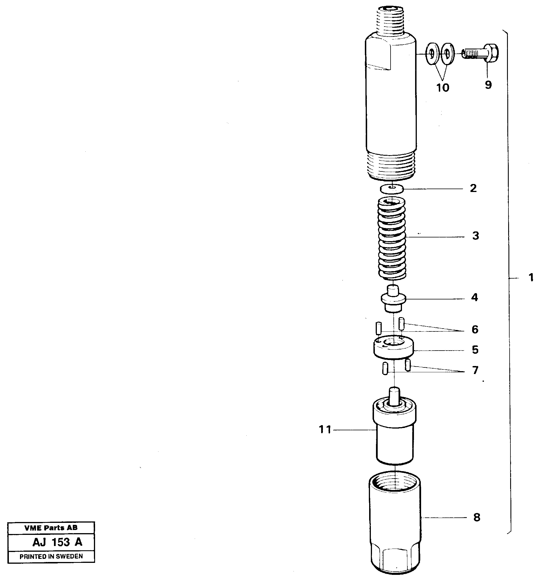 Схема запчастей Volvo L120B - 63344 Форсунка топливная (инжектор) L120B VOLVO BM VOLVO BM L120B