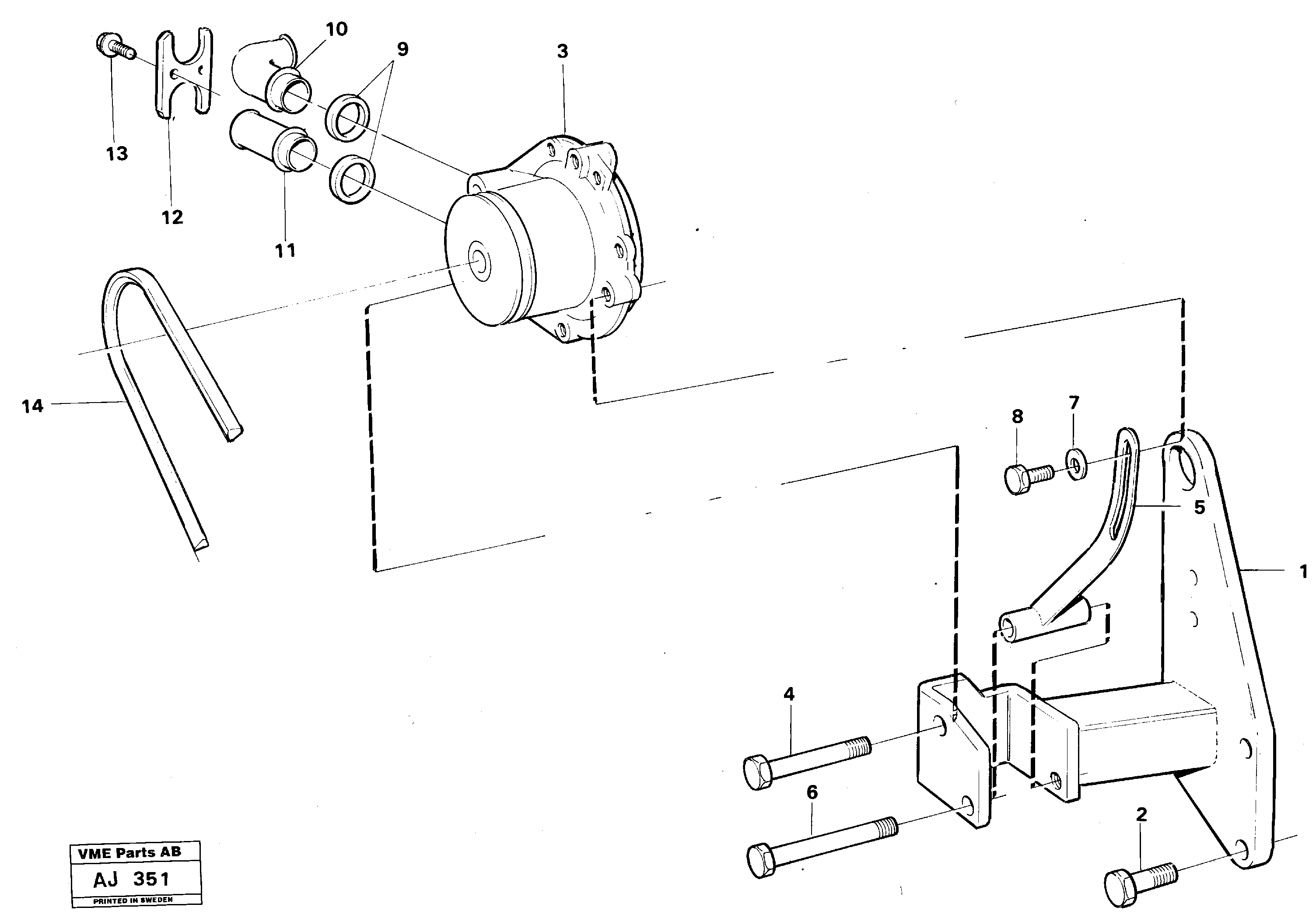 Схема запчастей Volvo L120B - 25324 Waterpump, assembly L120B VOLVO BM VOLVO BM L120B