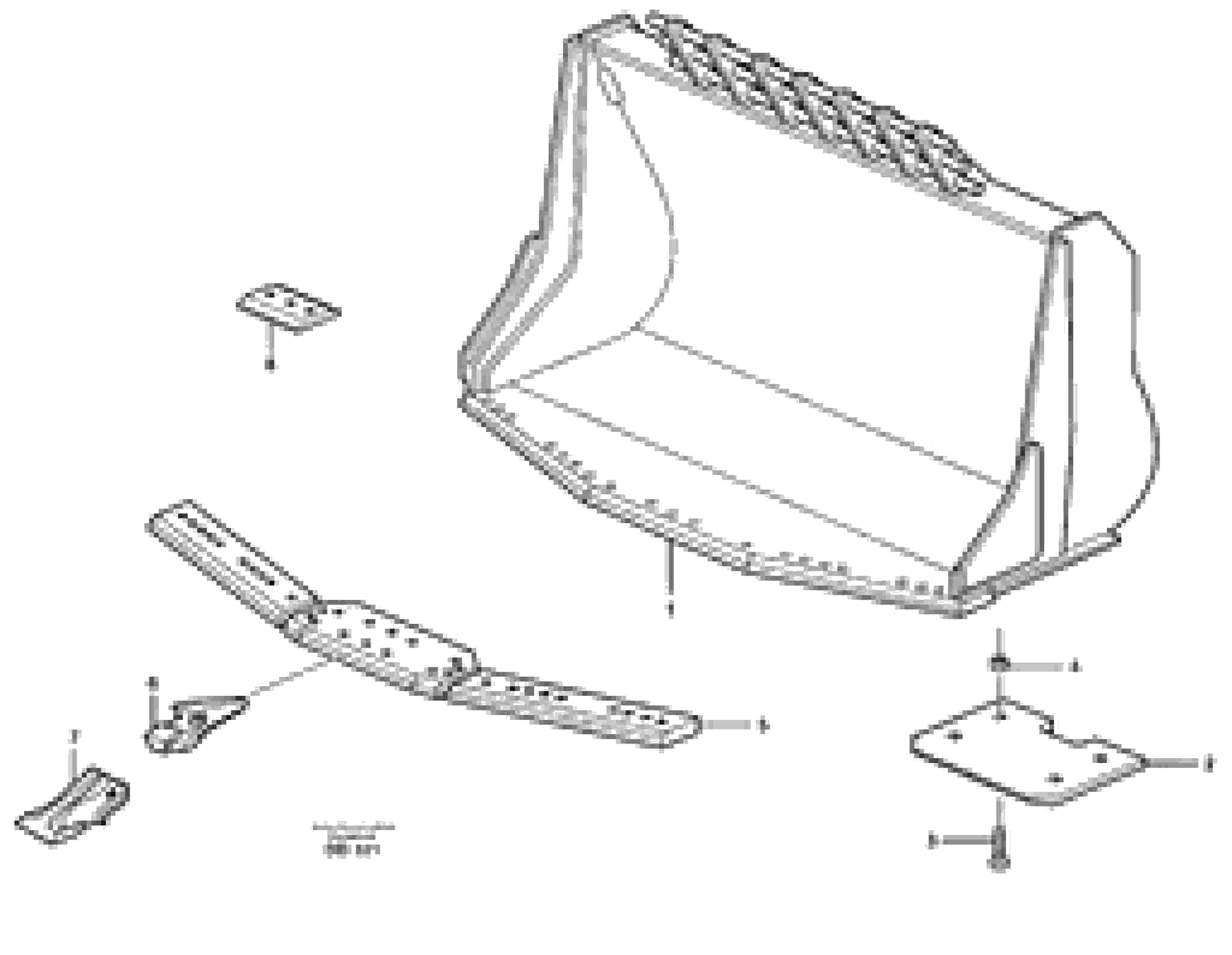 Схема запчастей Volvo L120B - 21547 Bucket,spade nose, alt. edge savers or teeth ATTACHMENTS ATTACHMENTS WHEEL LOADERS GEN. - C