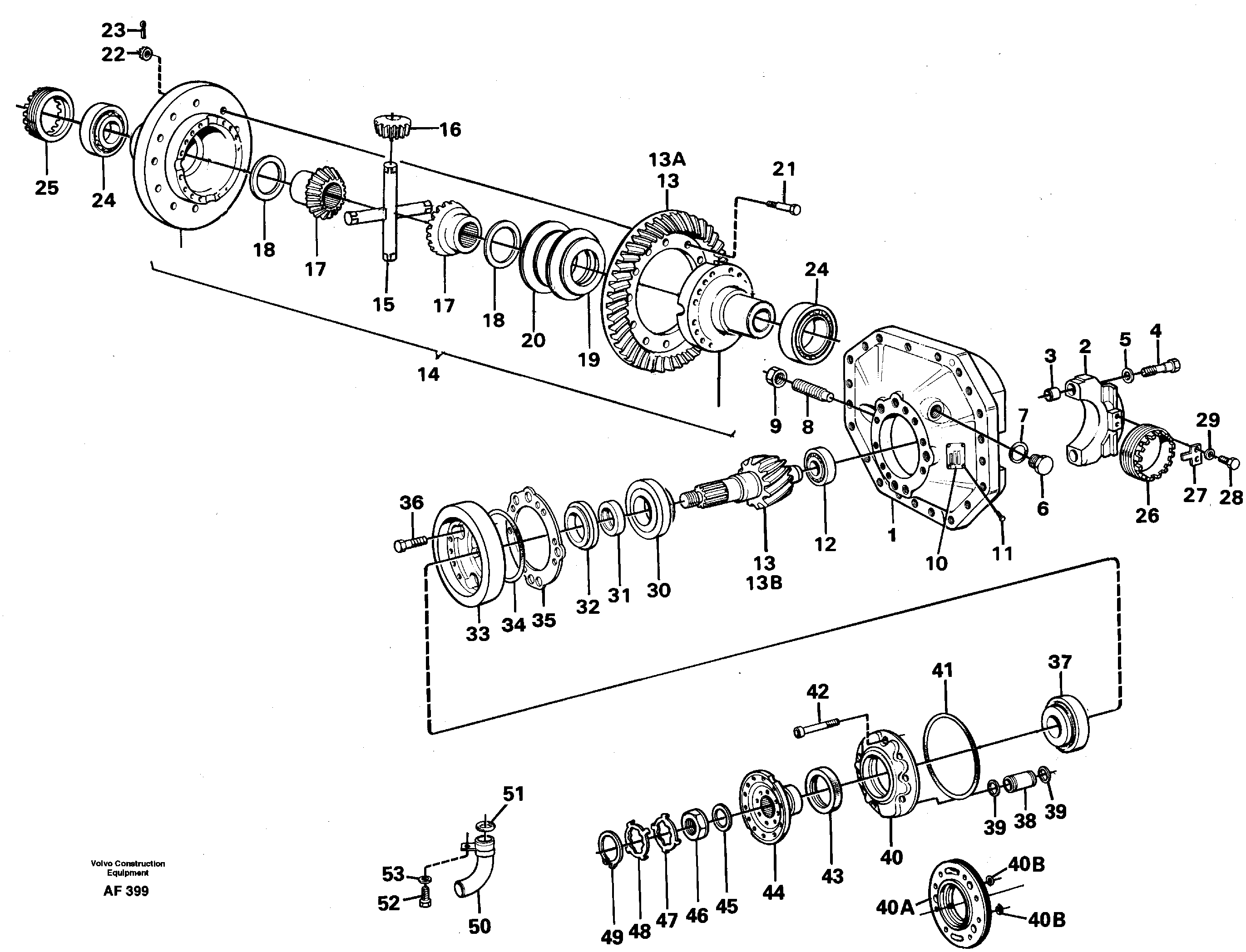 Схема запчастей Volvo L150 - 18515 Final drive, front L150/L150C VOLVO BM VOLVO BM L150/L150C SER NO - 2767/- 60708