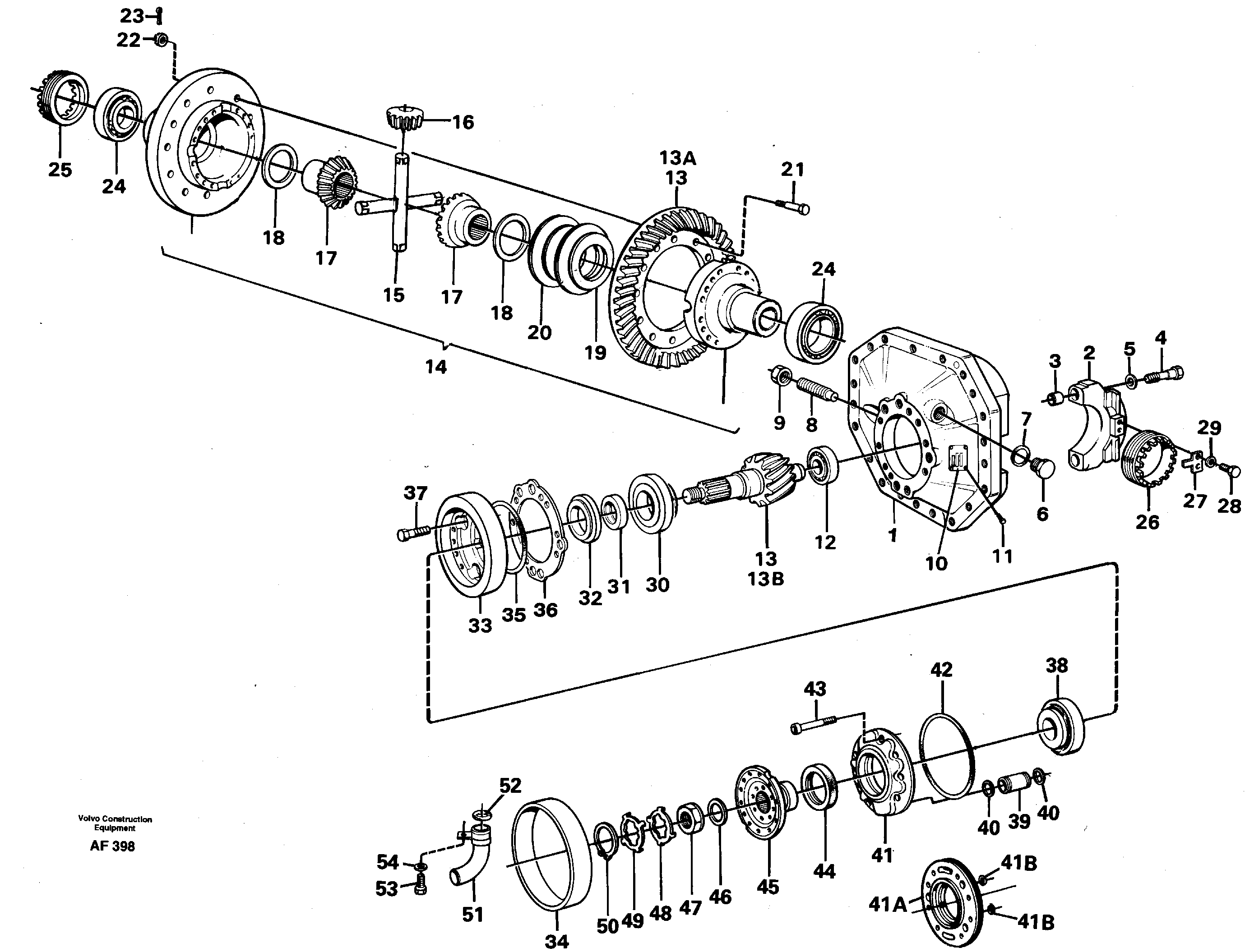 Схема запчастей Volvo L150 - 19563 Final drive, rear L150/L150C VOLVO BM VOLVO BM L150/L150C SER NO - 2767/- 60708