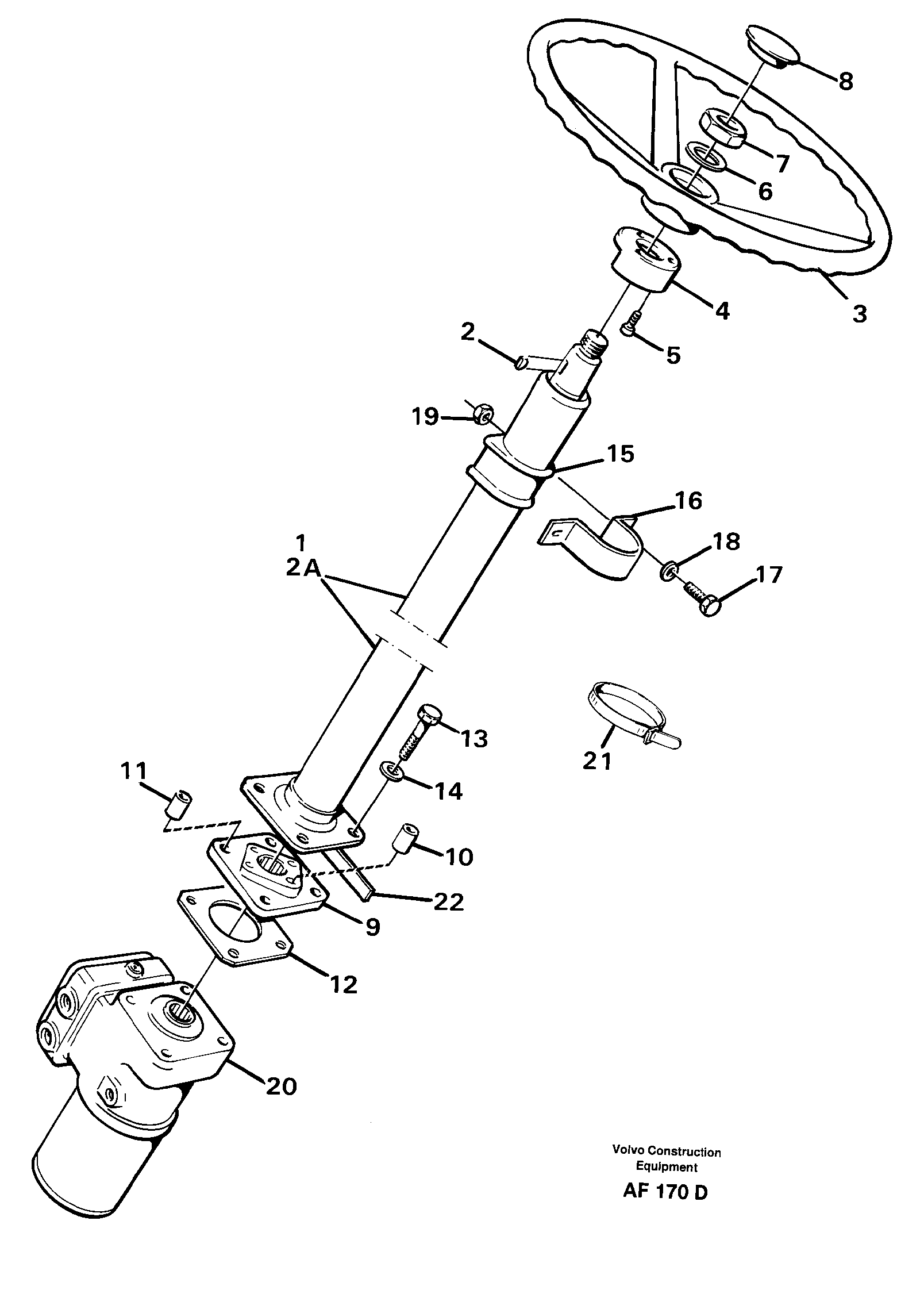 Схема запчастей Volvo L150 - 34741 Steering column with fitting parts L150/L150C VOLVO BM VOLVO BM L150/L150C SER NO - 2767/- 60708