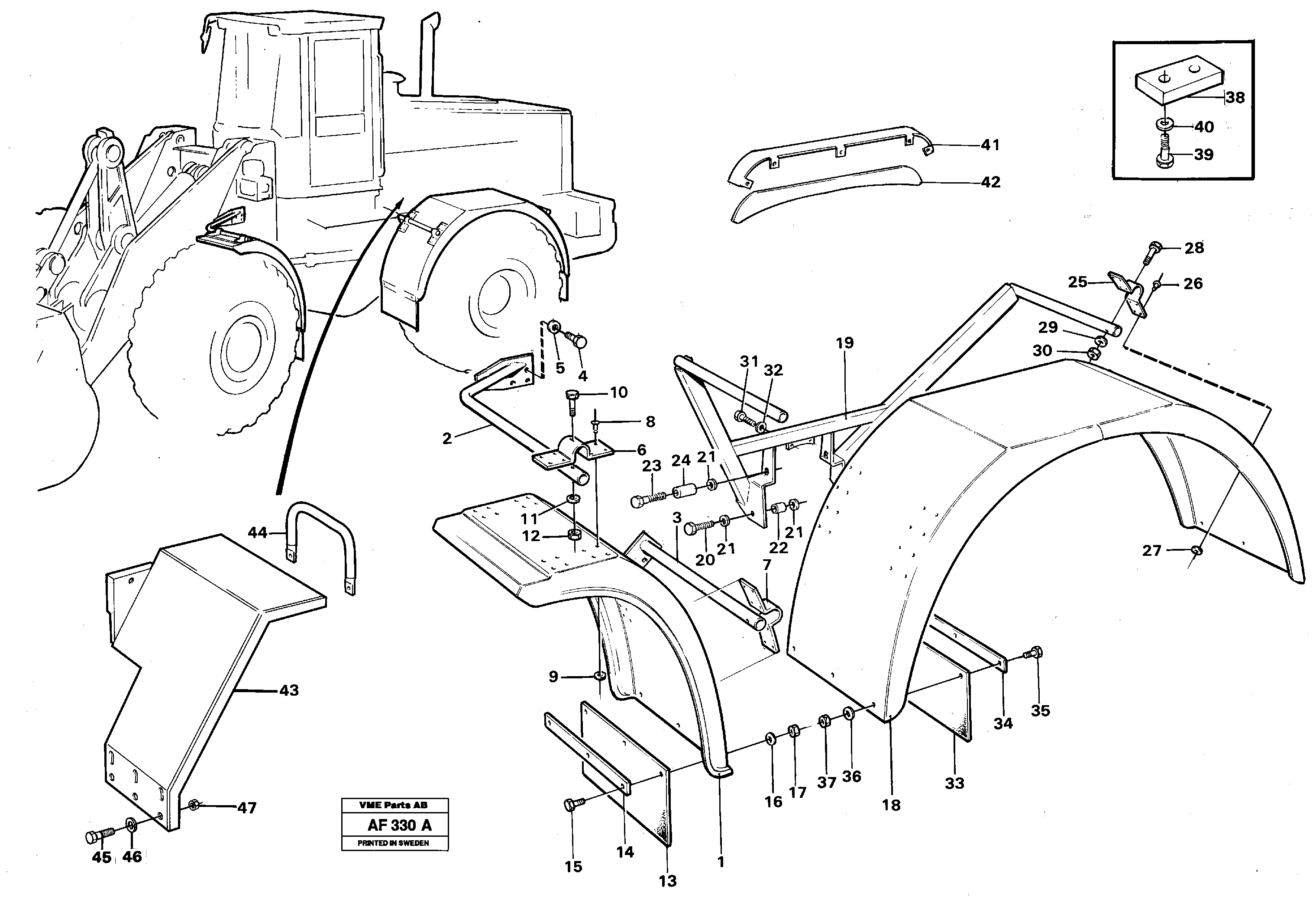 Схема запчастей Volvo L150 - 25778 Extended fender L150/L150C VOLVO BM VOLVO BM L150/L150C SER NO - 2767/- 60708