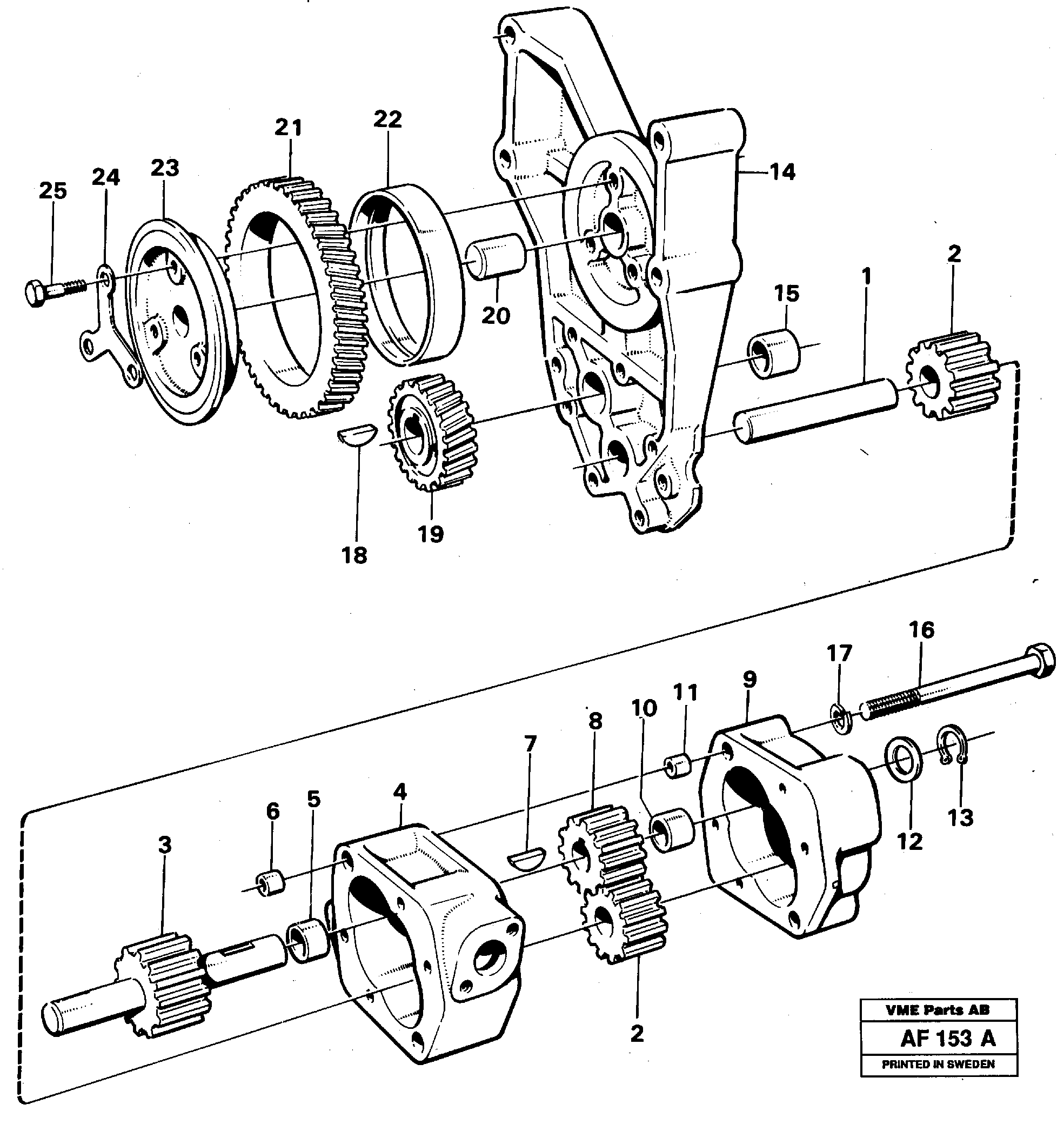 Схема запчастей Volvo L150 - 98008 Насос масляный L150/L150C VOLVO BM VOLVO BM L150/L150C SER NO - 2767/- 60708