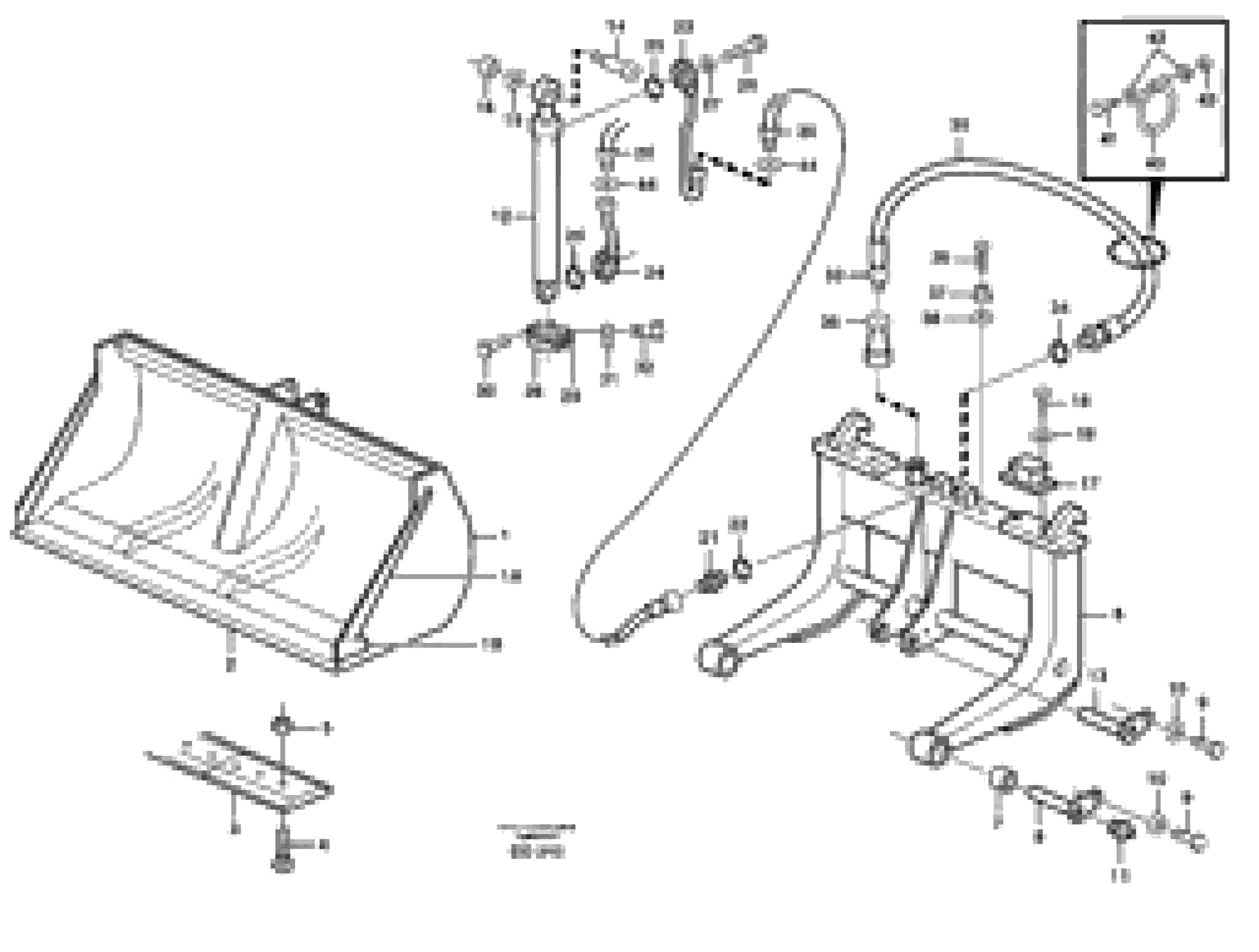 Схема запчастей Volvo L150 - 99709 High-tipping bucket ATTACHMENTS ATTACHMENTS WHEEL LOADERS GEN. - C