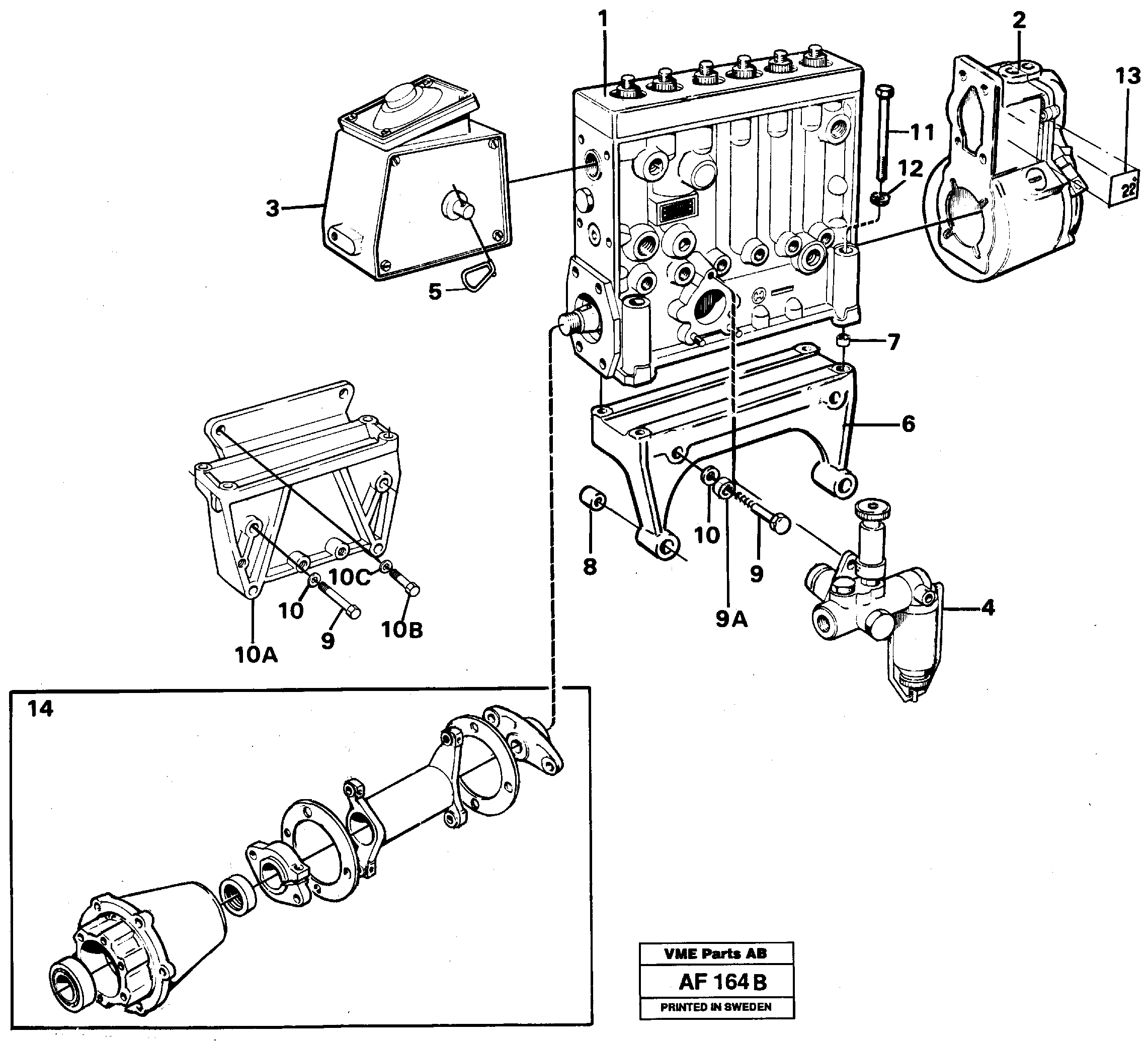 Схема запчастей Volvo L150 - 20724 Injection pump with drive L150/L150C VOLVO BM VOLVO BM L150/L150C SER NO - 2767/- 60708