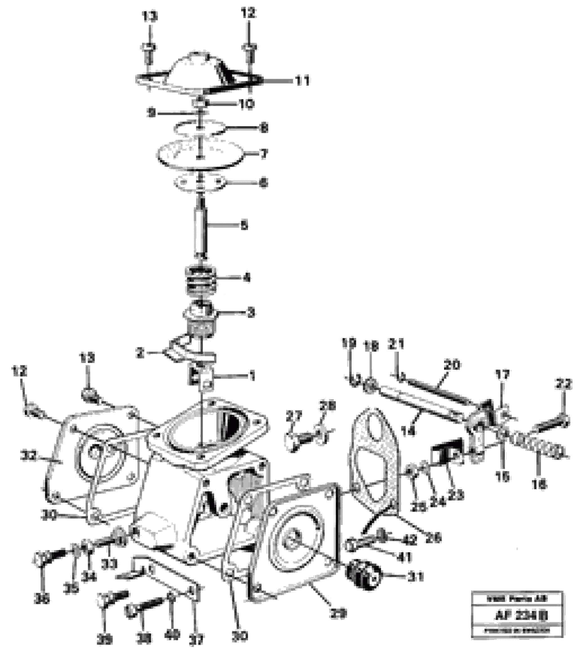 Схема запчастей Volvo L150 - 45551 Smoke limiter L150/L150C VOLVO BM VOLVO BM L150/L150C SER NO - 2767/- 60708