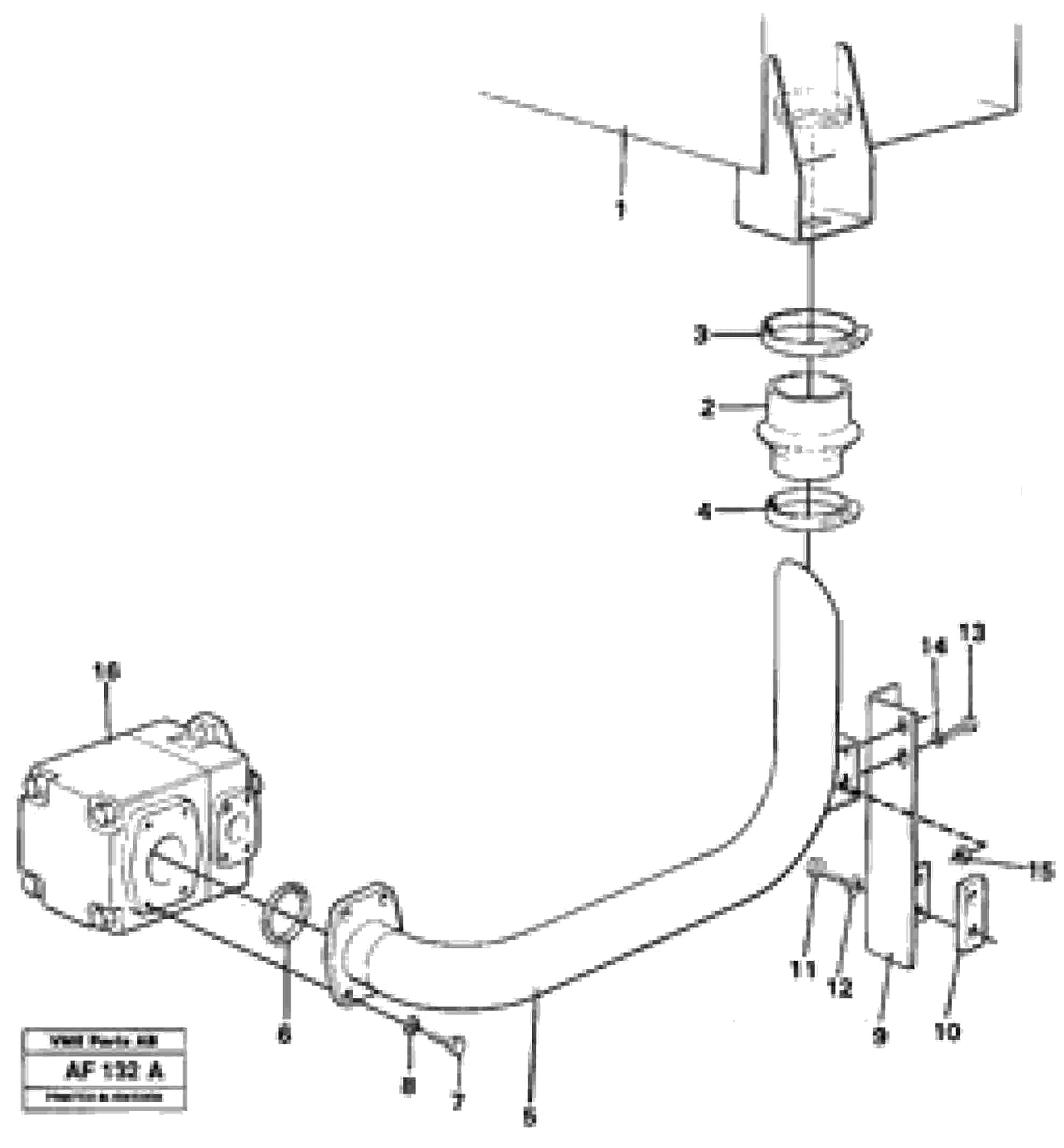 Схема запчастей Volvo L150 - 39921 Hydraulic system, suction line L150/L150C VOLVO BM VOLVO BM L150/L150C SER NO - 2767/- 60708