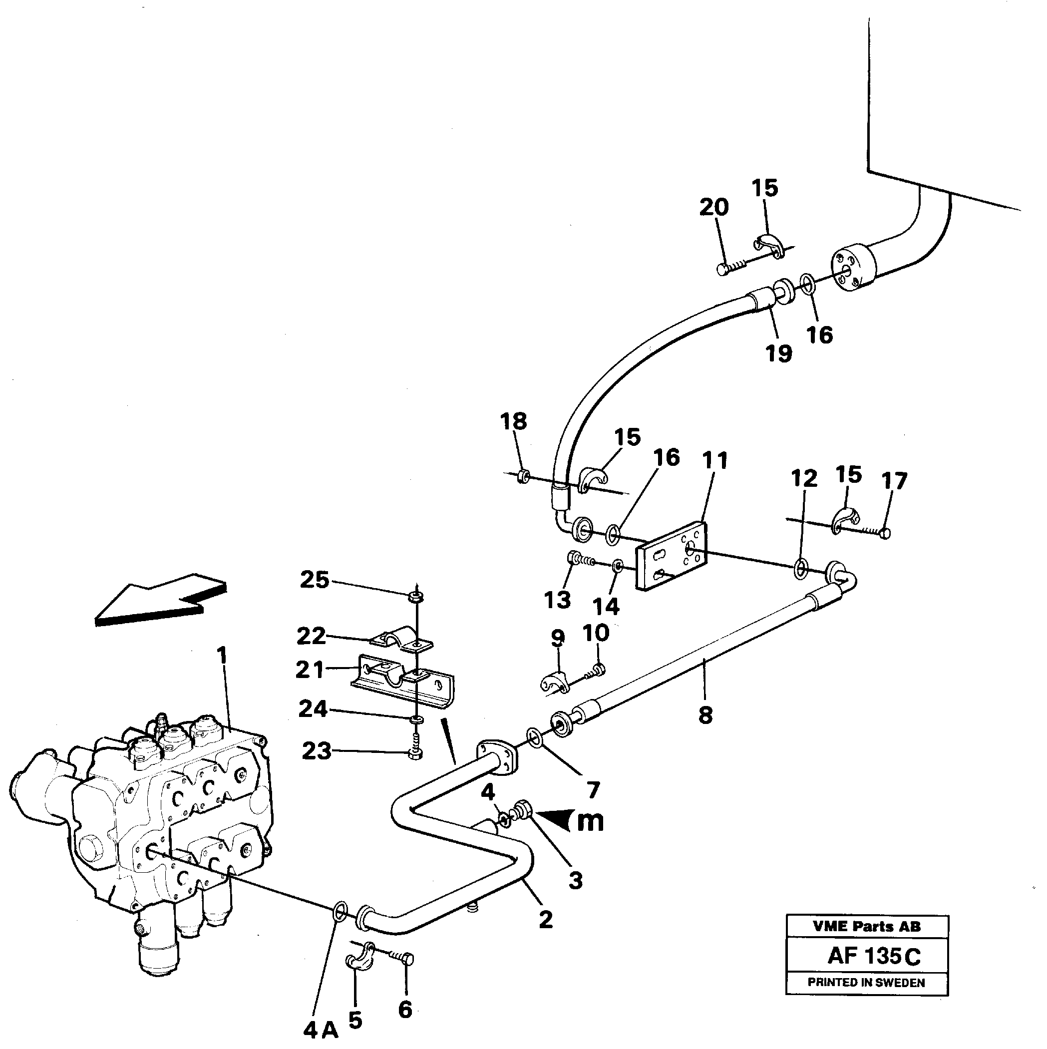 Схема запчастей Volvo L150 - 43422 Hydraulic system, return line L150/L150C VOLVO BM VOLVO BM L150/L150C SER NO - 2767/- 60708