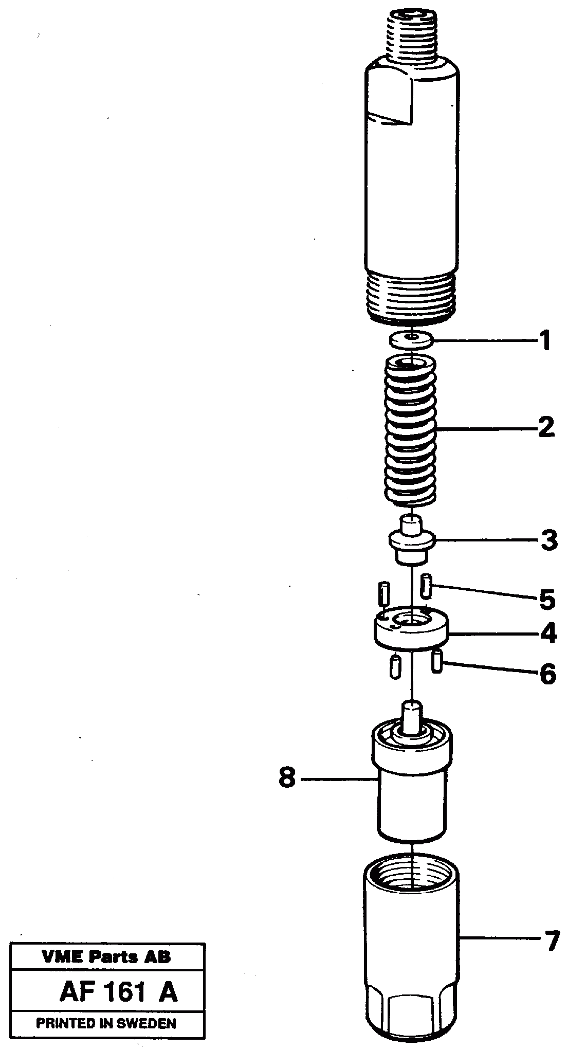 Схема запчастей Volvo L150 - 63341 Форсунка топливная (инжектор) L150/L150C VOLVO BM VOLVO BM L150/L150C SER NO - 2767/- 60708