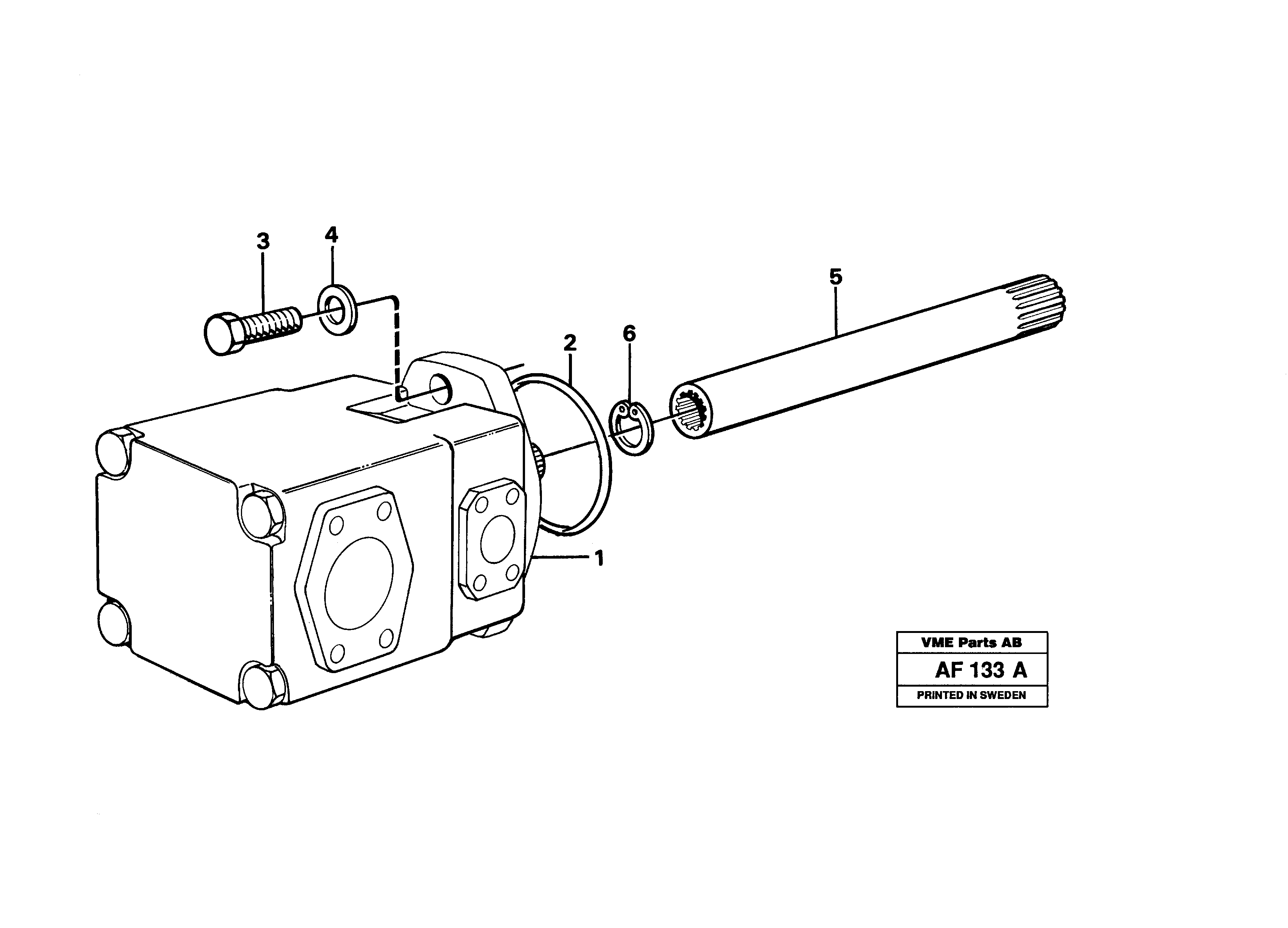 Схема запчастей Volvo L150 - 5409 Hydraulic pump with fitting parts L150/L150C VOLVO BM VOLVO BM L150/L150C SER NO - 2767/- 60708