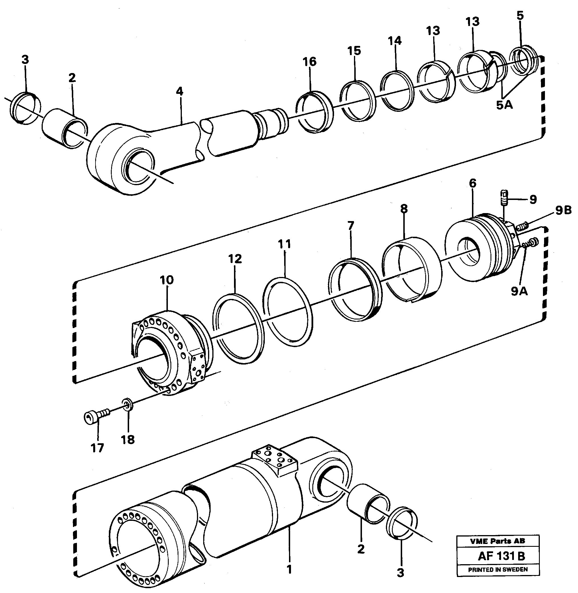 Схема запчастей Volvo L150 - 24704 Hydraulic cylinder, tilt L150/L150C VOLVO BM VOLVO BM L150/L150C SER NO - 2767/- 60708