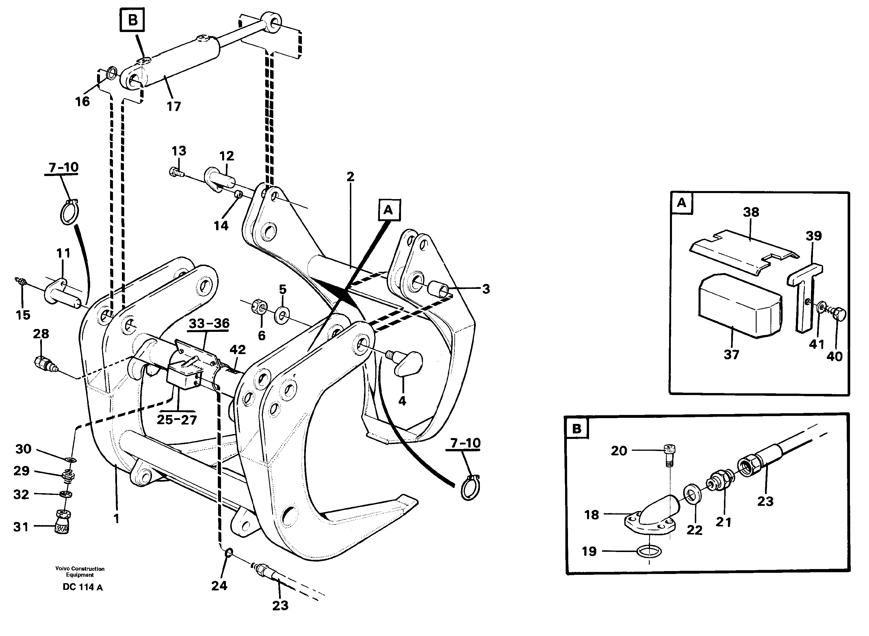 Схема запчастей Volvo L150 - 29103 Whole-stem grapple ATTACHMENTS ATTACHMENTS WHEEL LOADERS GEN. - C