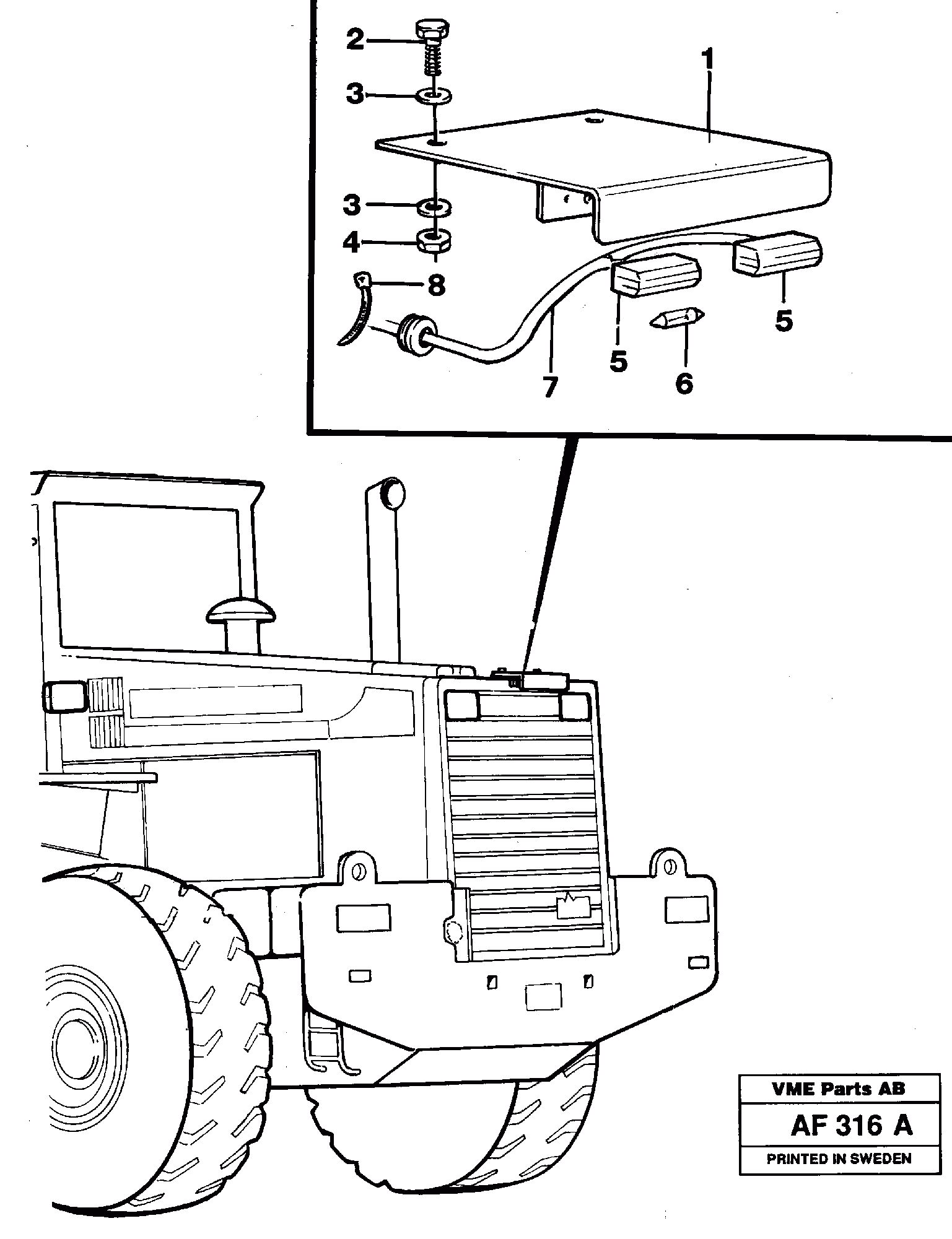 Схема запчастей Volvo L150 - 89023 Sign lamp L150/L150C VOLVO BM VOLVO BM L150/L150C SER NO - 2767/- 60708