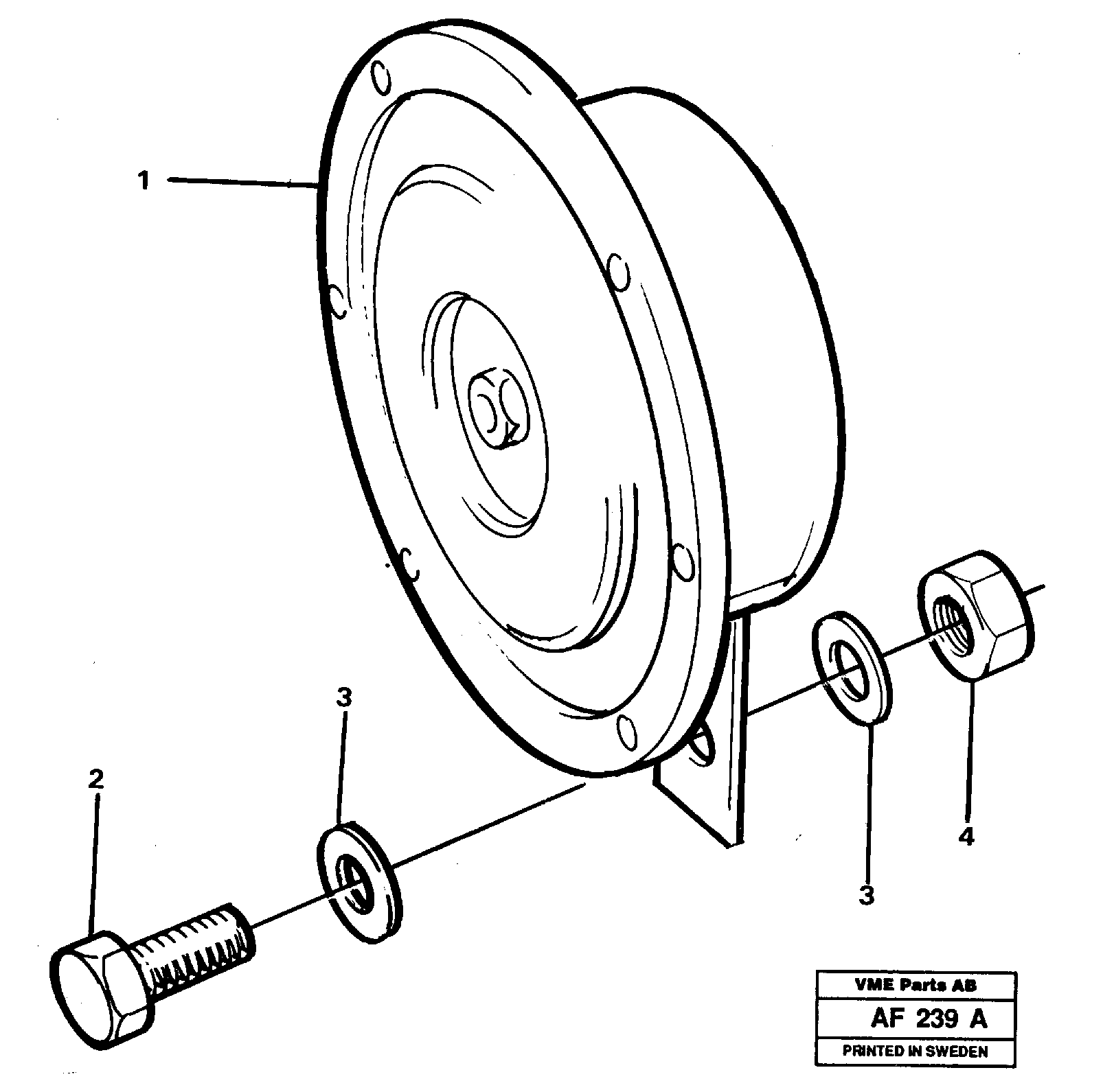 Схема запчастей Volvo L150 - 12979 Compressor horn L150/L150C VOLVO BM VOLVO BM L150/L150C SER NO - 2767/- 60708