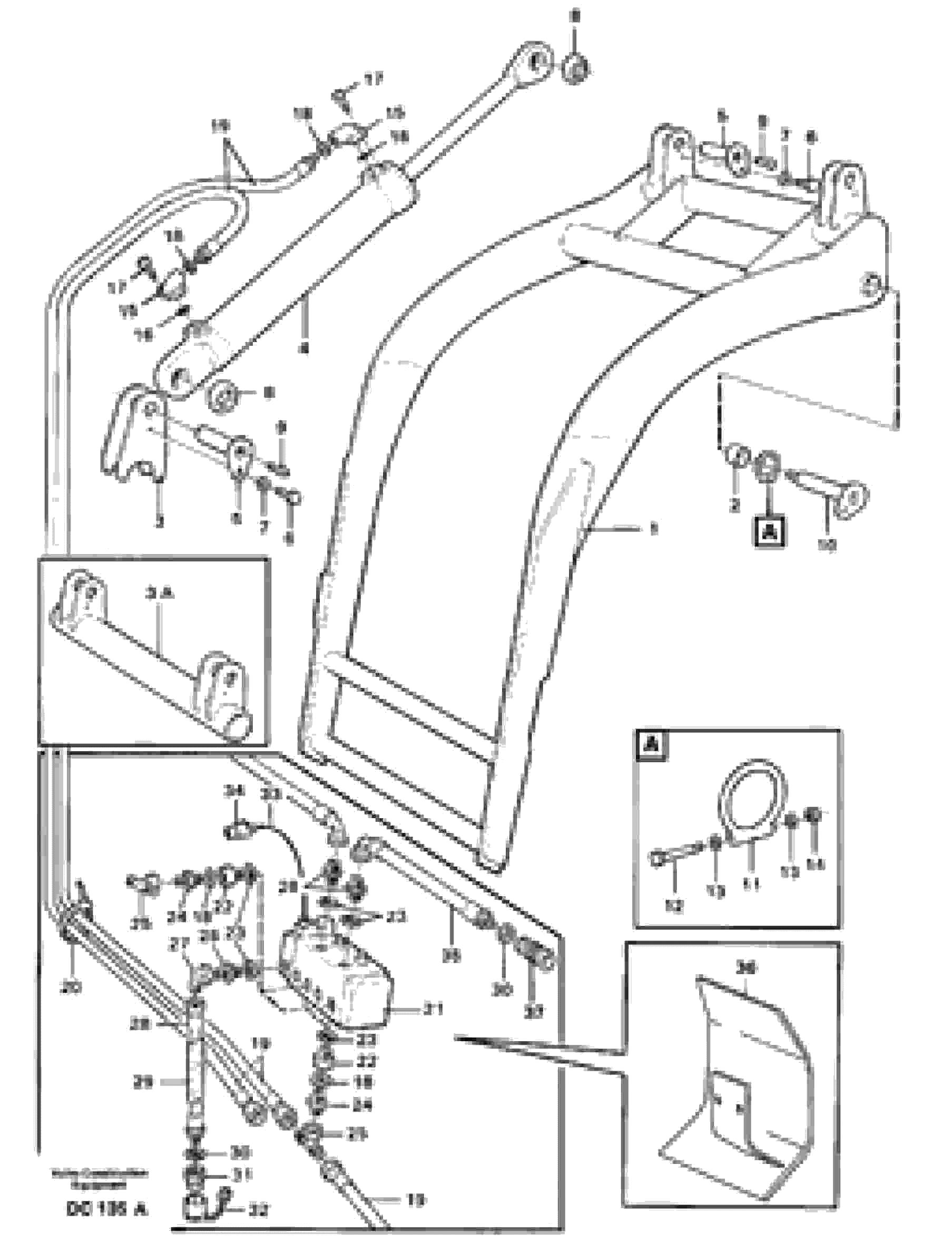 Схема запчастей Volvo L150 - 66909 Holder-on ATTACHMENTS ATTACHMENTS WHEEL LOADERS GEN. - C