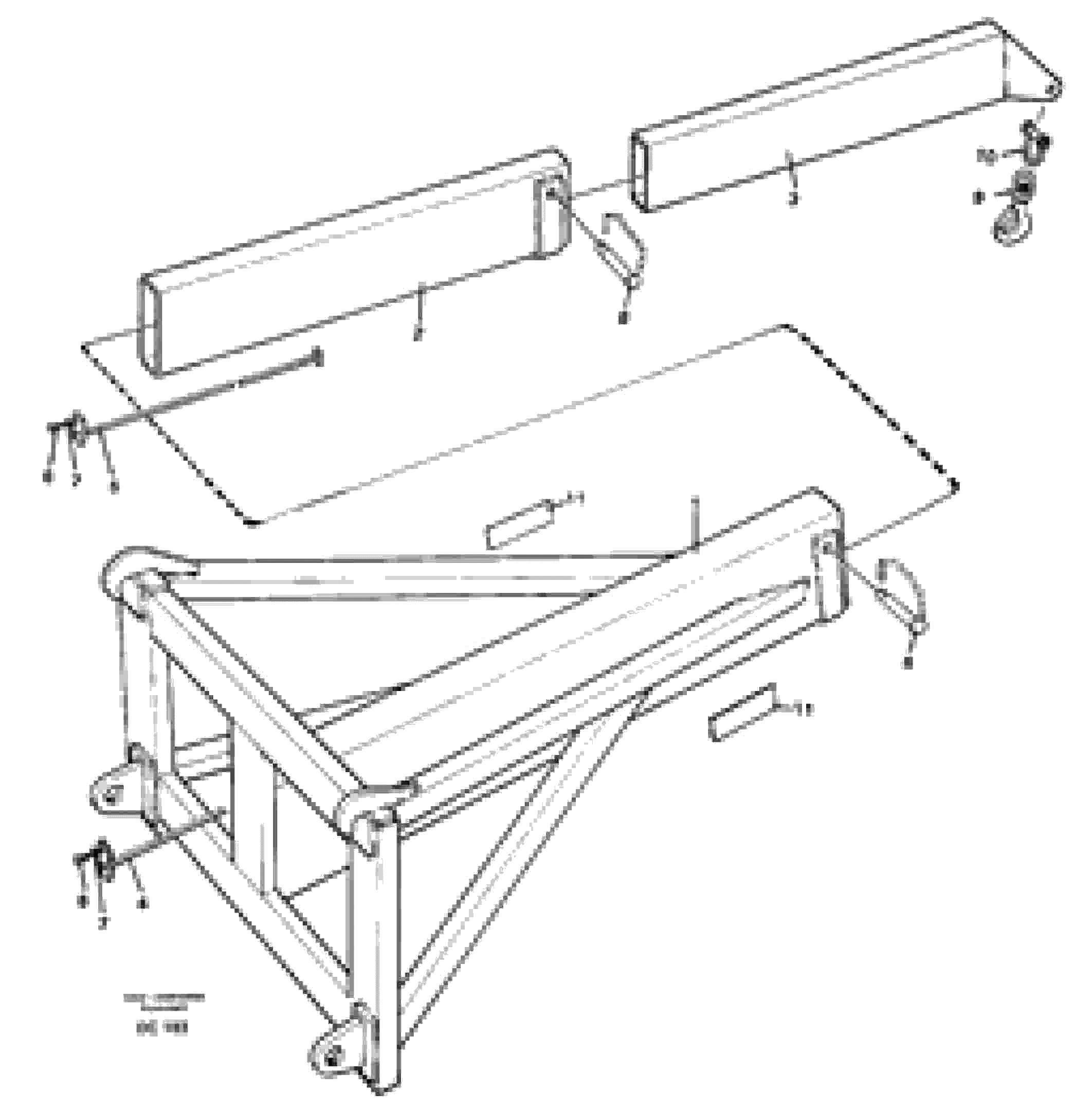 Схема запчастей Volvo L150 - 66586 Lifting arm, 3 - section ATTACHMENTS ATTACHMENTS WHEEL LOADERS GEN. - C