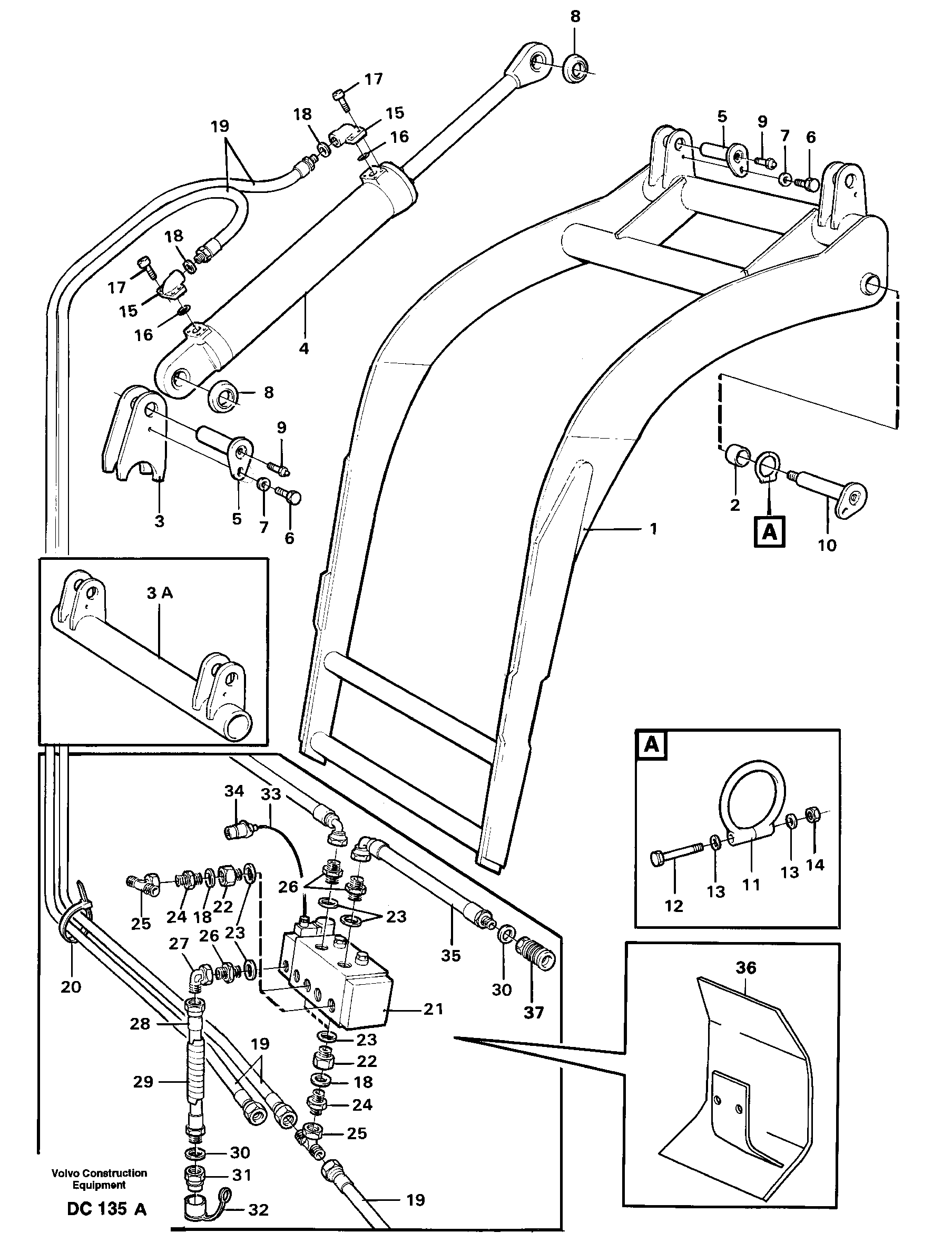 Схема запчастей Volvo L160 - 71995 Holder-on ATTACHMENTS ATTACHMENTS MISCELLANEOUS