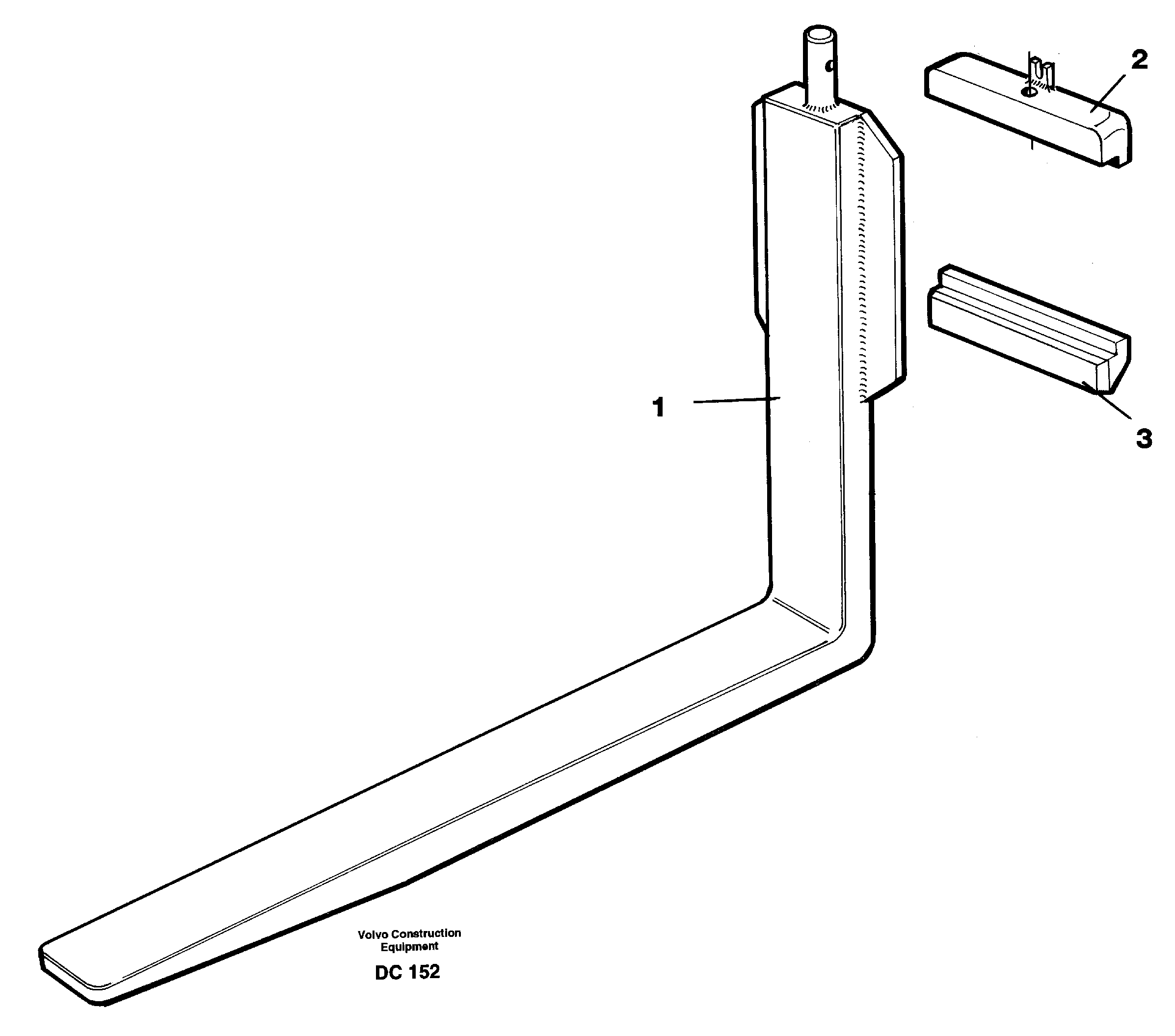 Схема запчастей Volvo L160 - 21034 Fork tines ATTACHMENTS ATTACHMENTS MISCELLANEOUS