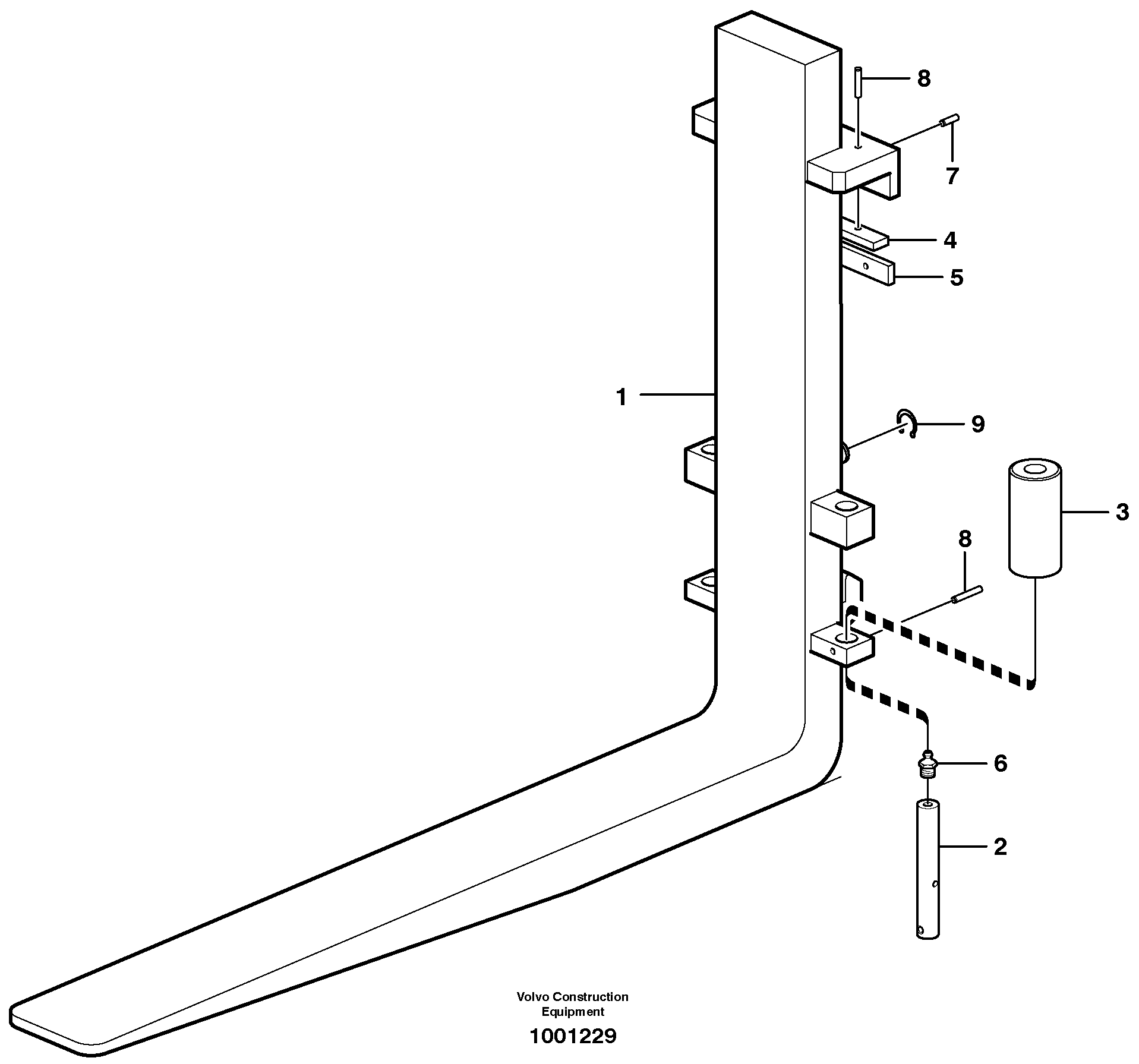 Схема запчастей Volvo L160 - 21776 Fork tines ATTACHMENTS ATTACHMENTS MISCELLANEOUS