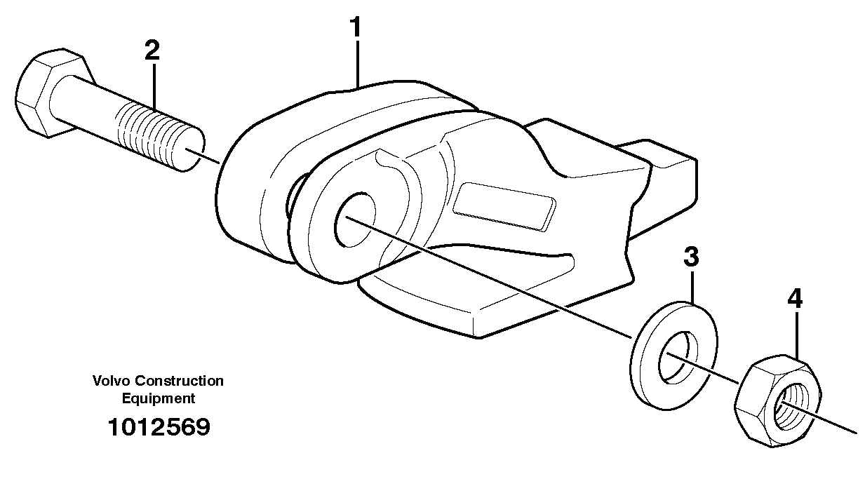 Схема запчастей Volvo L160 - 69481 Adapter kit ATTACHMENTS ATTACHMENTS BUCKETS