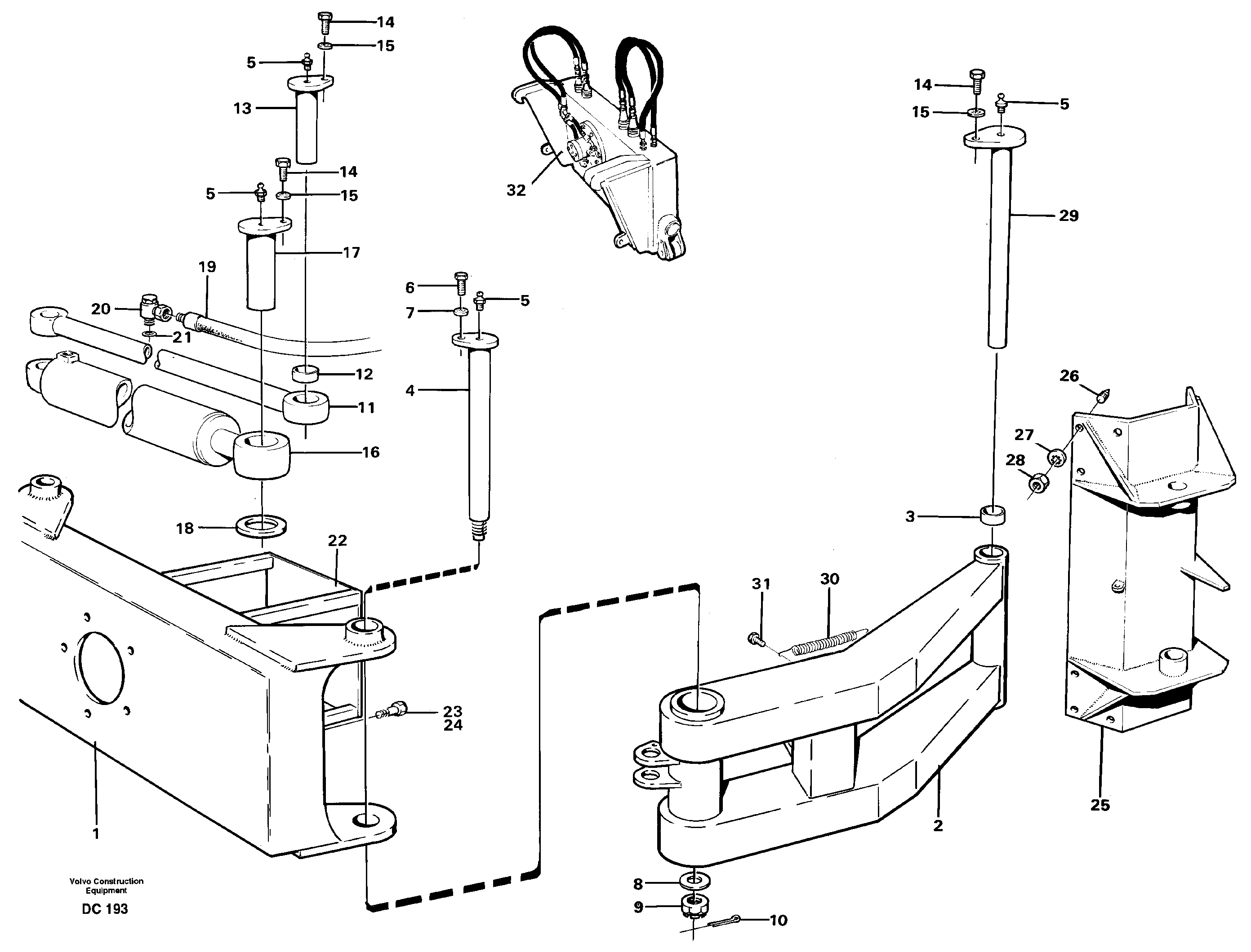Схема запчастей Volvo L160 - 41877 Barrel rotator ATTACHMENTS ATTACHMENTS MISCELLANEOUS