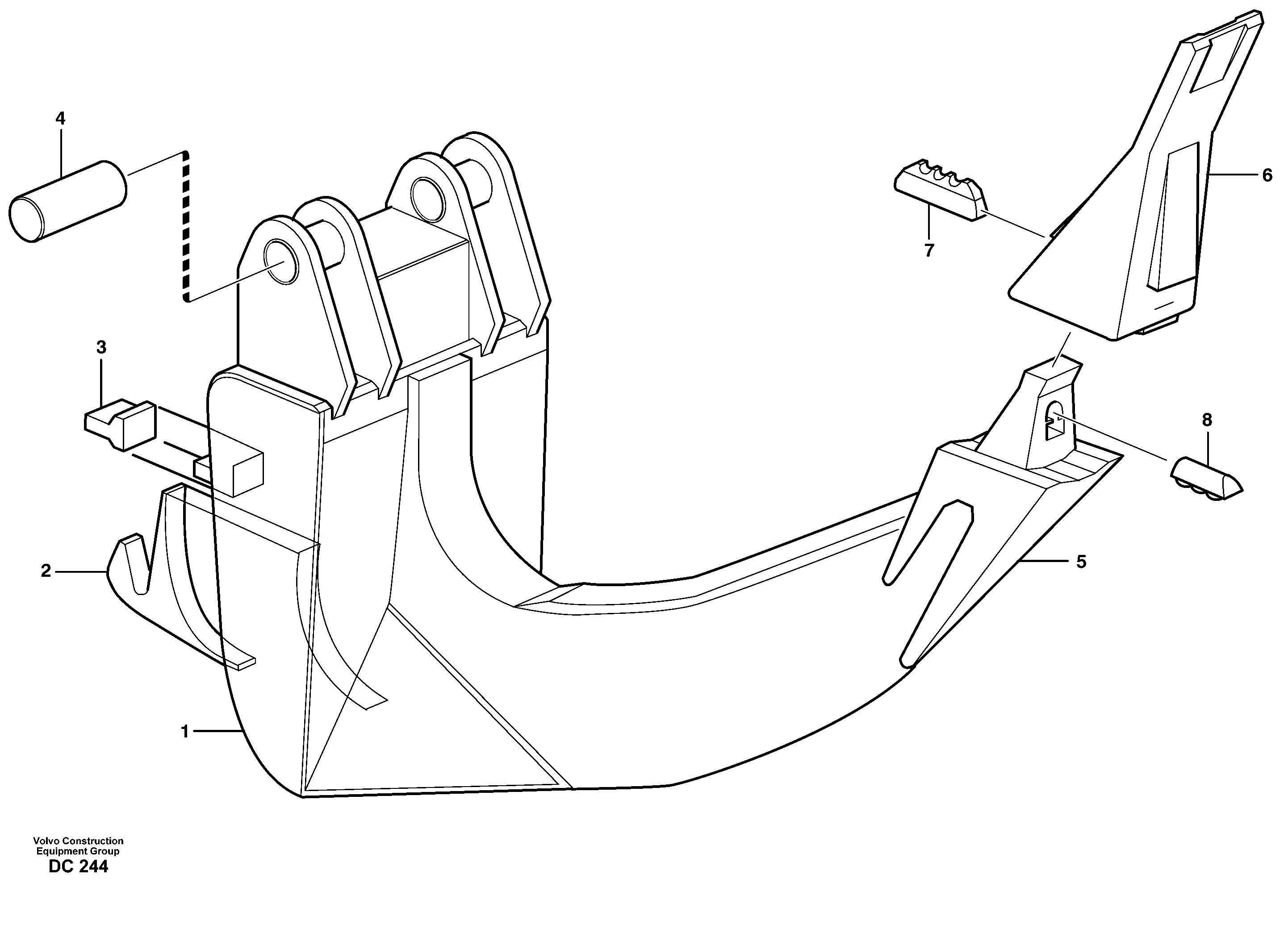 Схема запчастей Volvo L160 - 100040 Рыхлитель ATTACHMENTS ATTACHMENTS MISCELLANEOUS