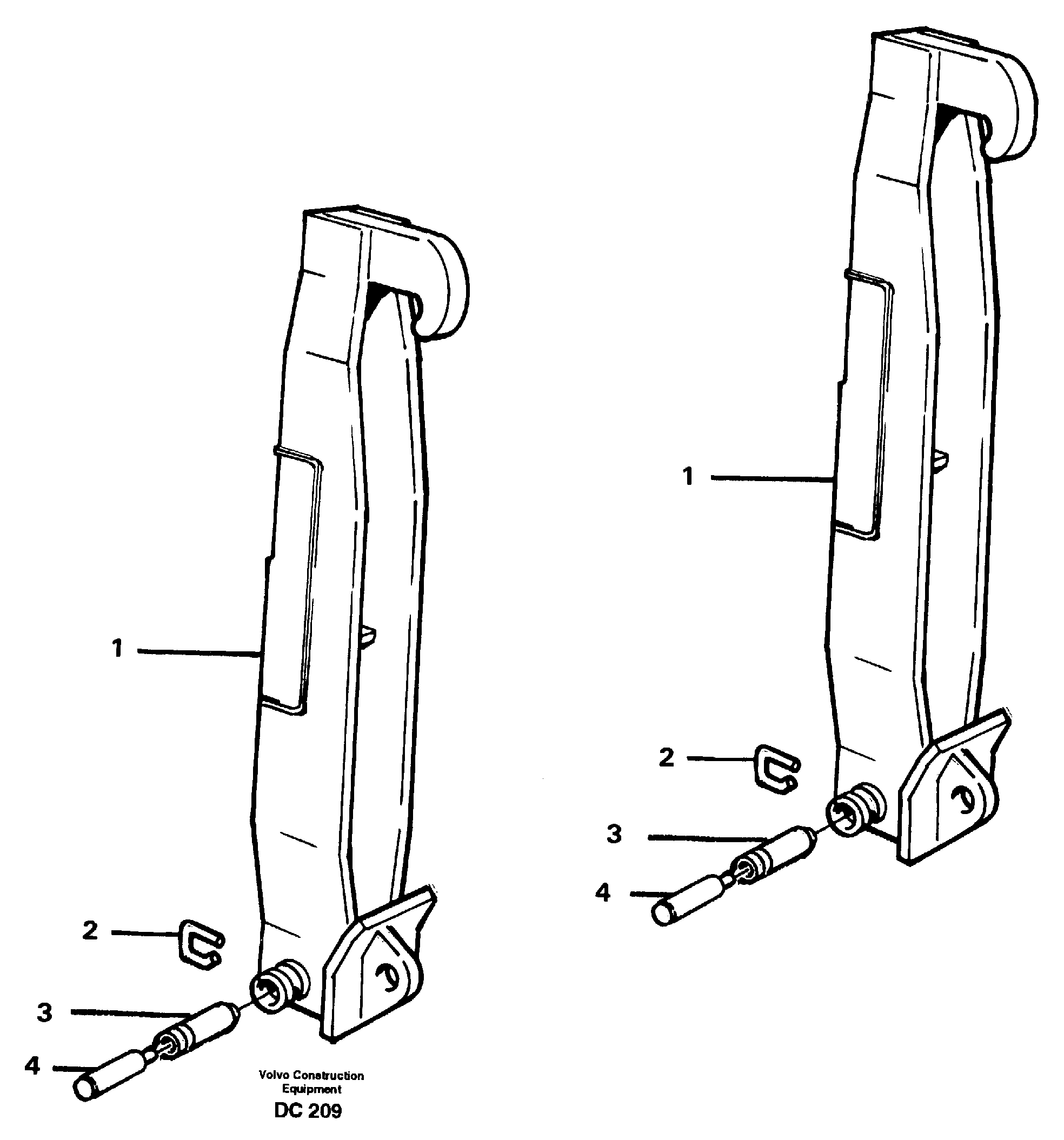 Схема запчастей Volvo L160 - 23064 Адаптер ATTACHMENTS ATTACHMENTS MISCELLANEOUS