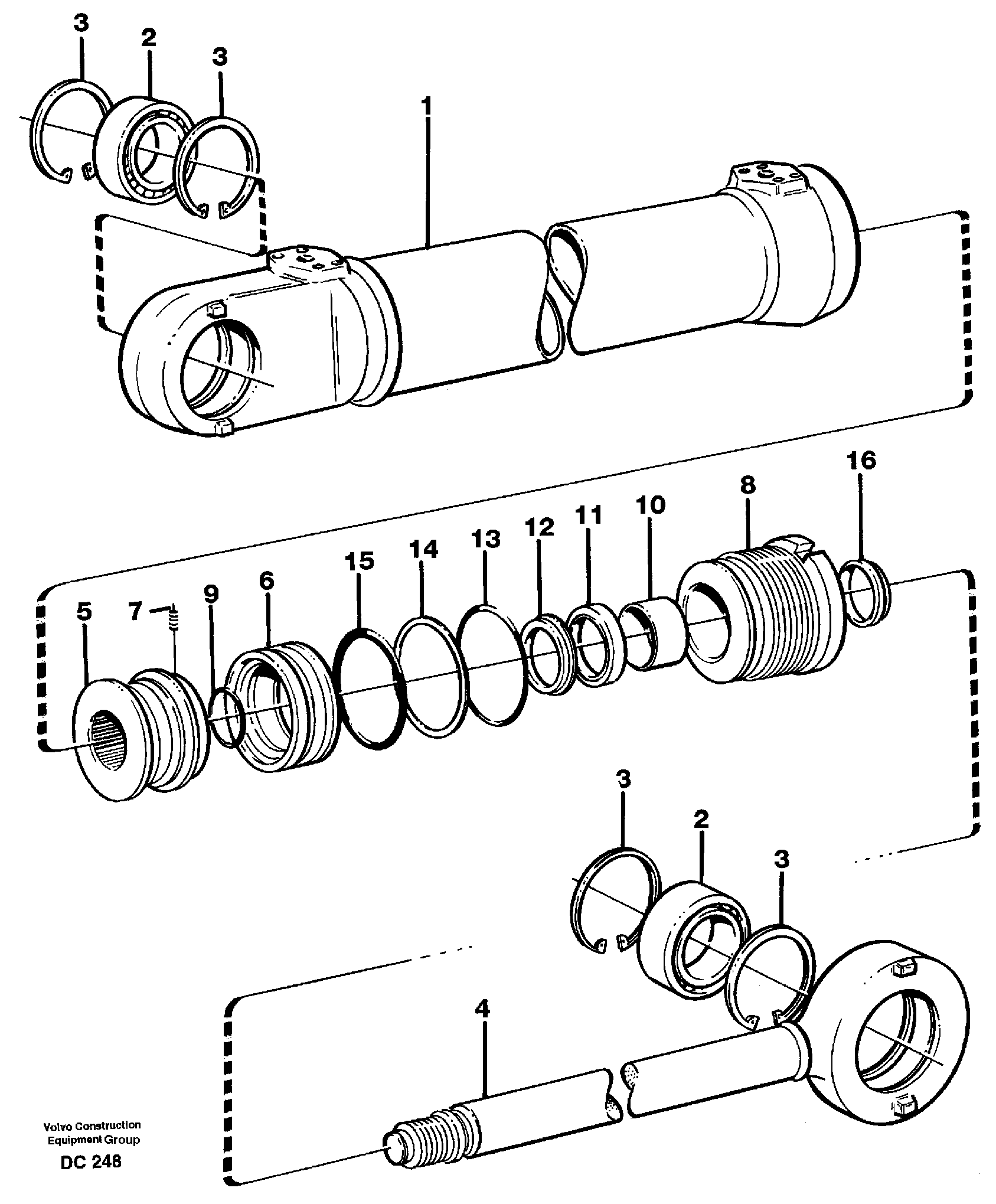 Схема запчастей Volvo L160 - 49853 Гидроцилиндр ATTACHMENTS ATTACHMENTS MISCELLANEOUS