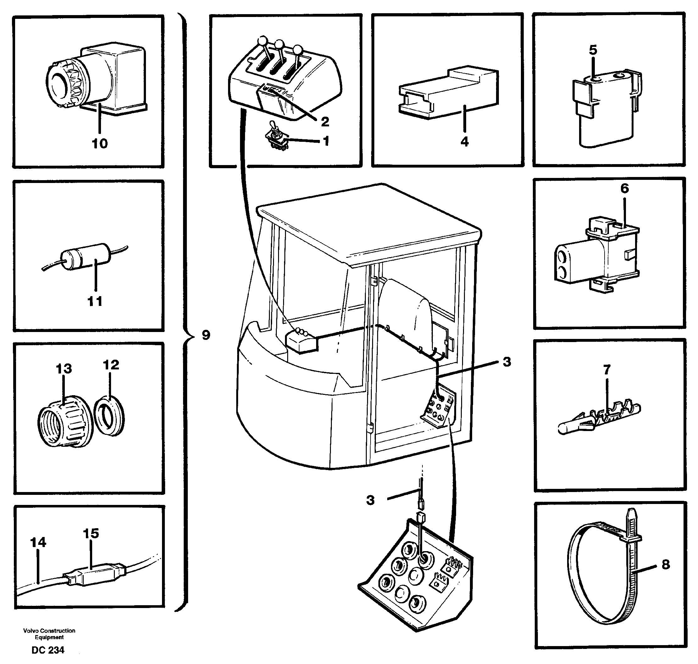 Схема запчастей Volvo L160 - 53470 Cable harness ATTACHMENTS ATTACHMENTS MISCELLANEOUS