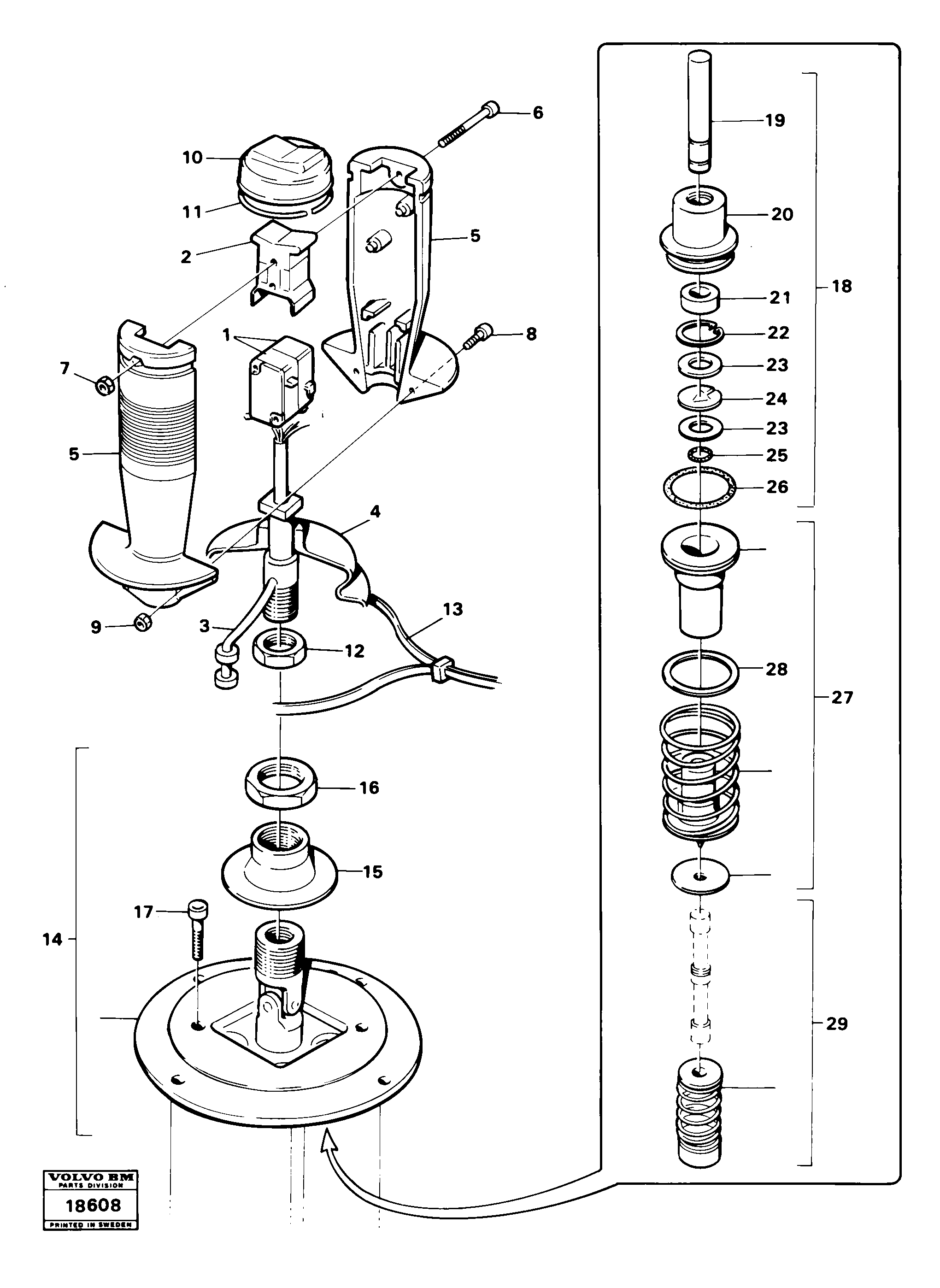 Схема запчастей Volvo L160 - 16062 Relief valve L160 VOLVO BM L160