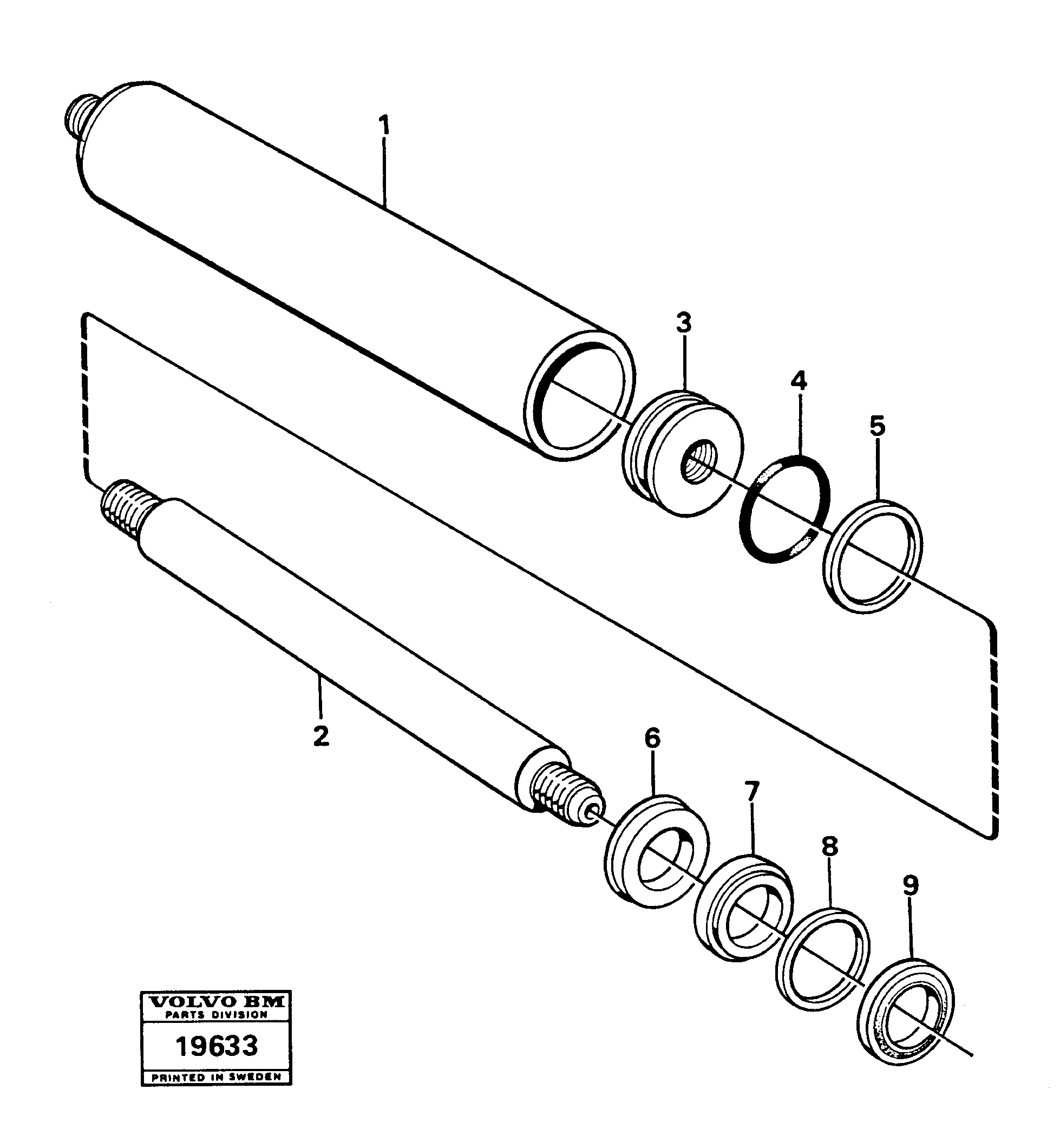 Схема запчастей Volvo L160 - 16086 Control cylinder L160 VOLVO BM L160