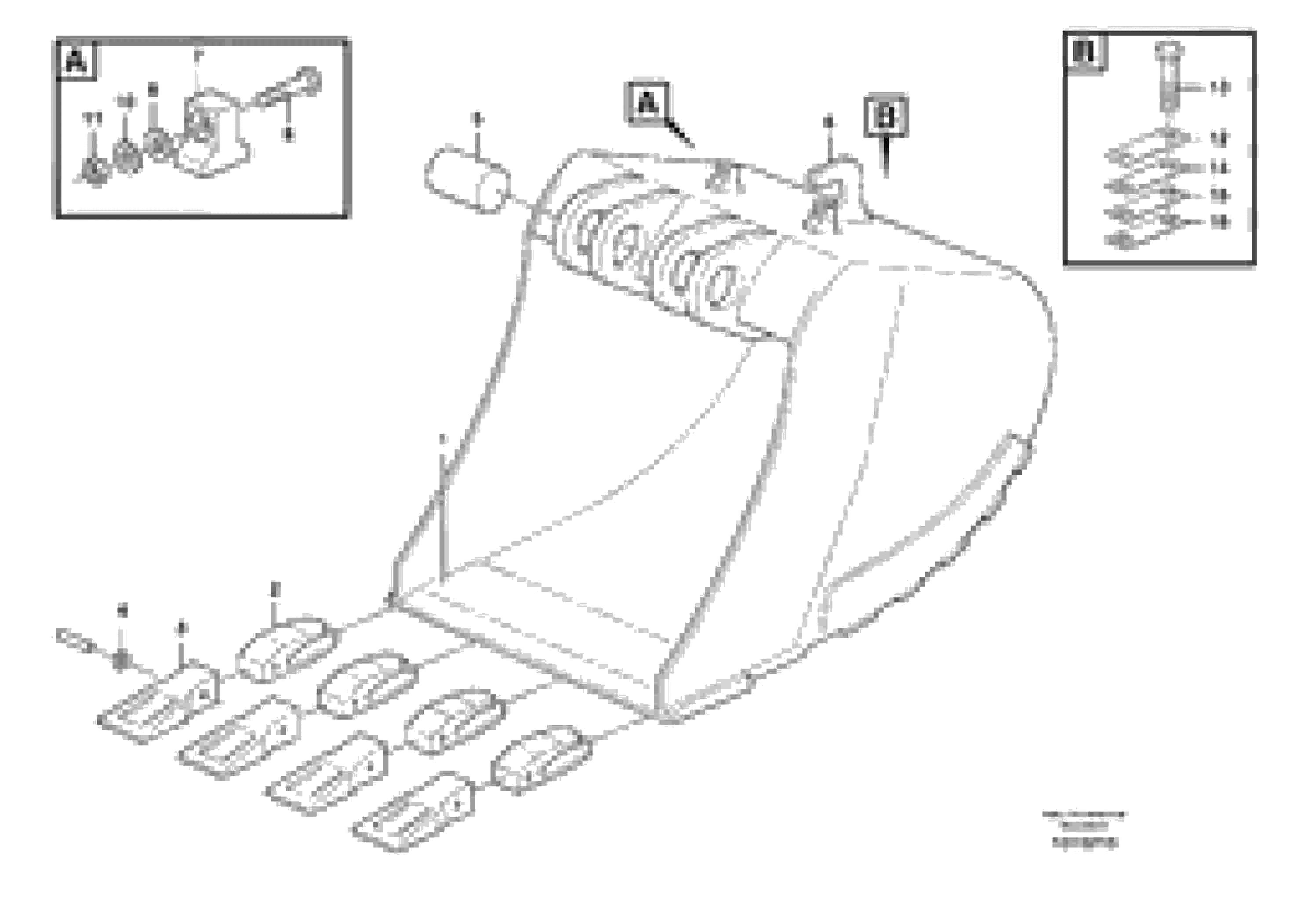 Схема запчастей Volvo L160 - 28663 Buckets for quickfit, S1 - S2 ATTACHMENTS ATTACHMENTS BUCKETS