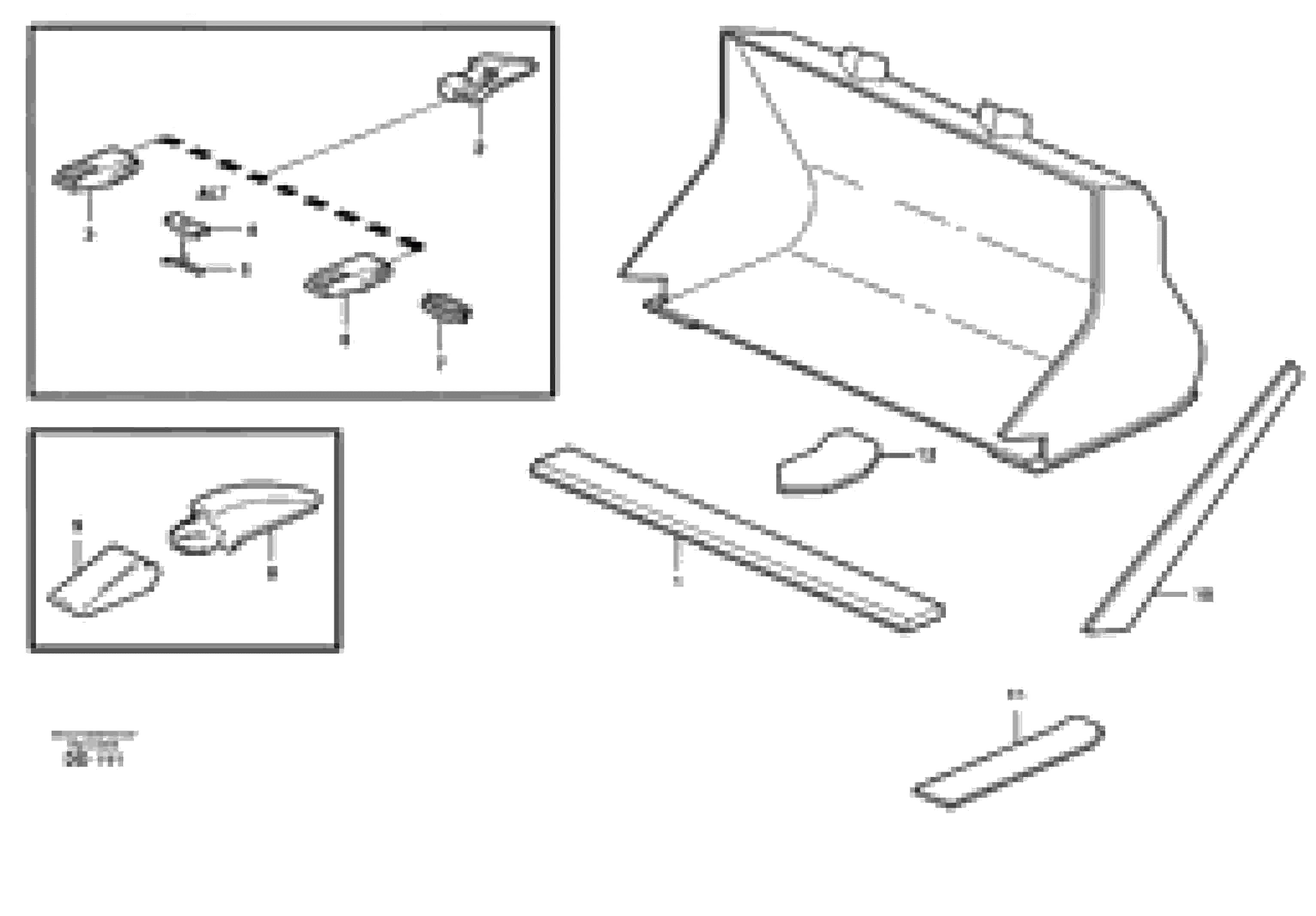 Схема запчастей Volvo L160 - 17876 Bucket, straight with teeth ATTACHMENTS ATTACHMENTS BUCKETS