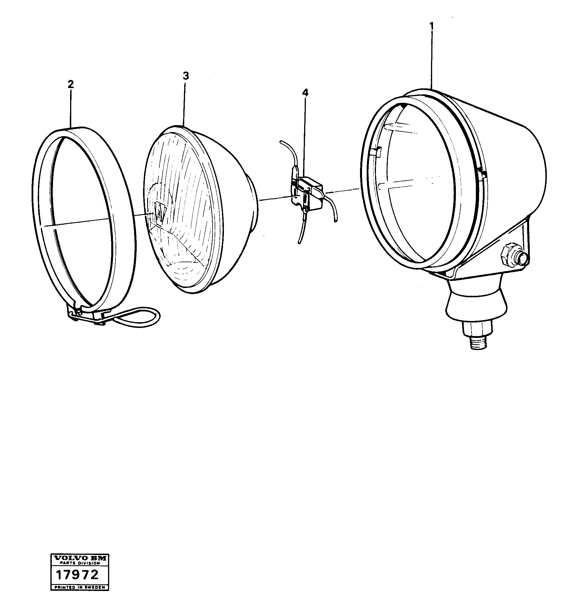 Схема запчастей Volvo L160 - 15628 Headlamp L160 VOLVO BM L160