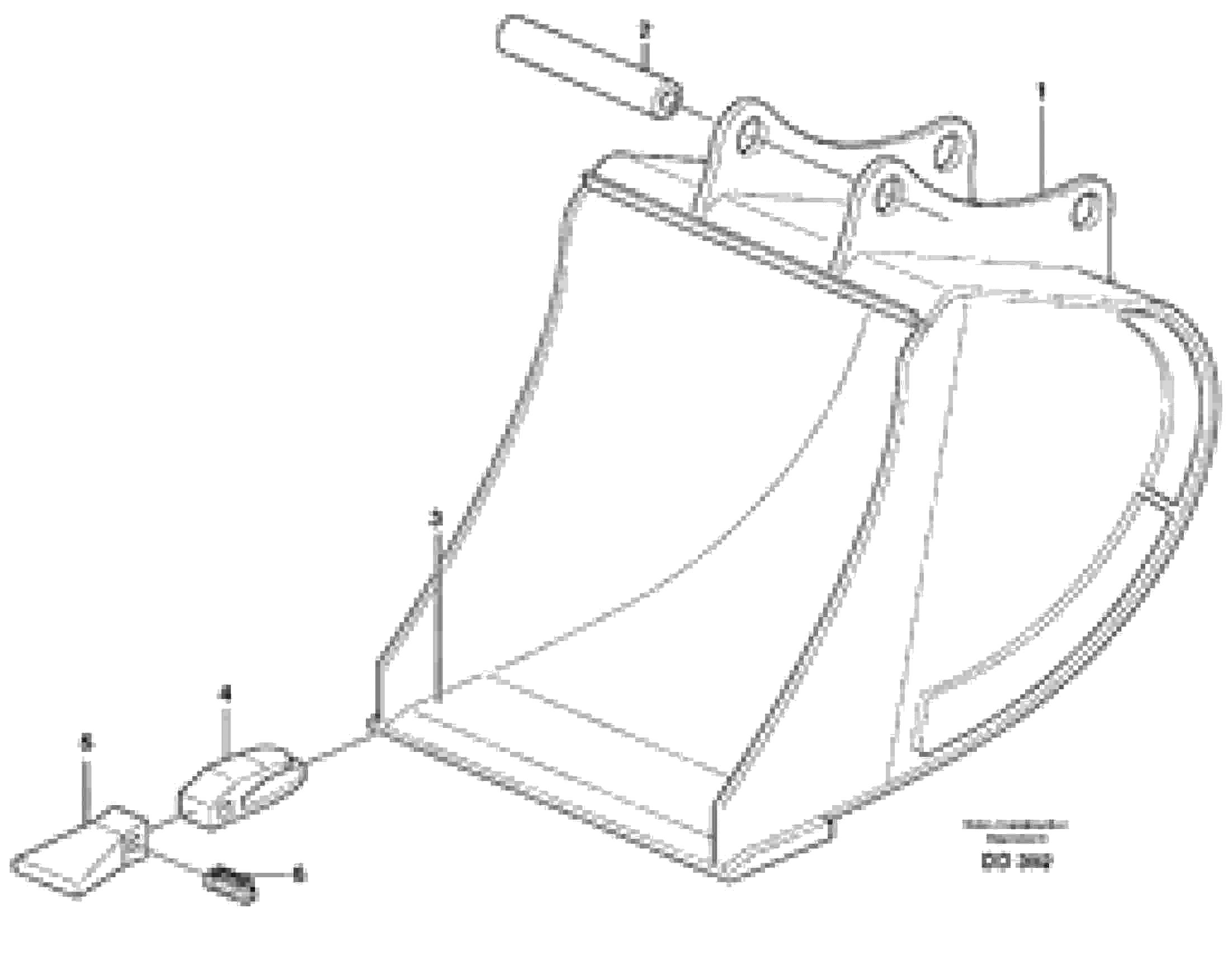 Схема запчастей Volvo L160 - 36387 Buckets for Quickfit, S6 Combi Parts ATTACHMENTS ATTACHMENTS BUCKETS