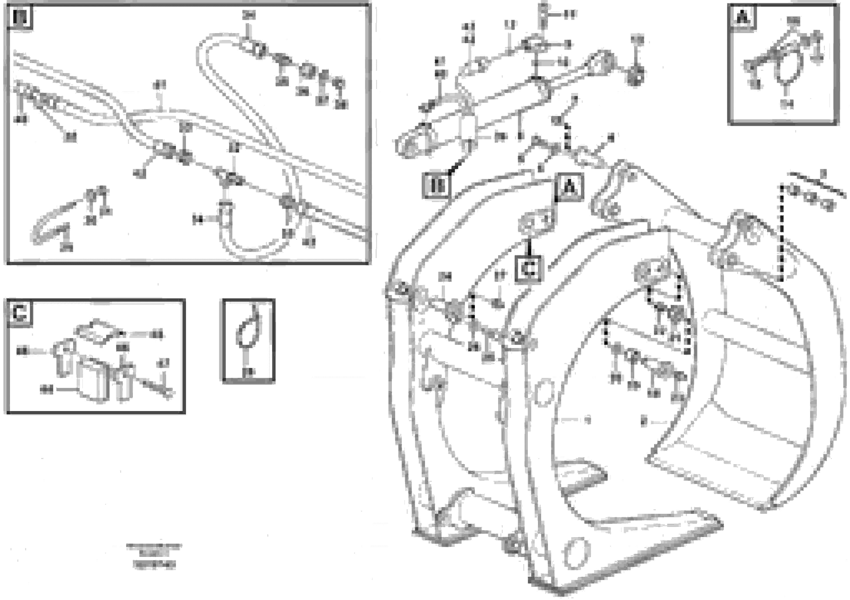 Схема запчастей Volvo L180 - 9203 Unloading grapple ATTACHMENTS ATTACHMENTS WHEEL LOADERS GEN. - C