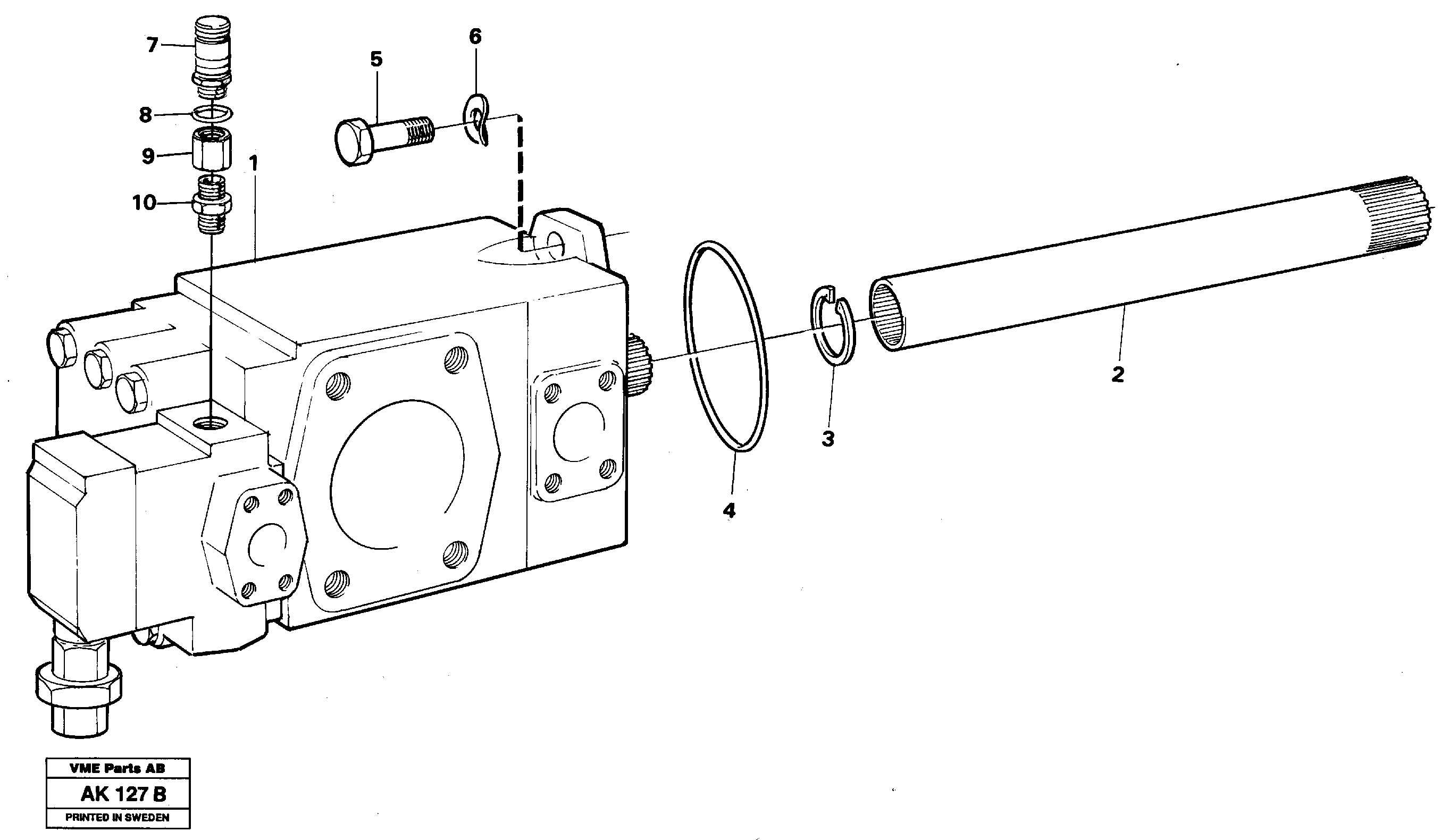 Схема запчастей Volvo L180 - 92699 Hydraulic pump with fitting parts L180/L180C VOLVO BM VOLVO BM L180/L180C SER NO -2532 / -60469 USA