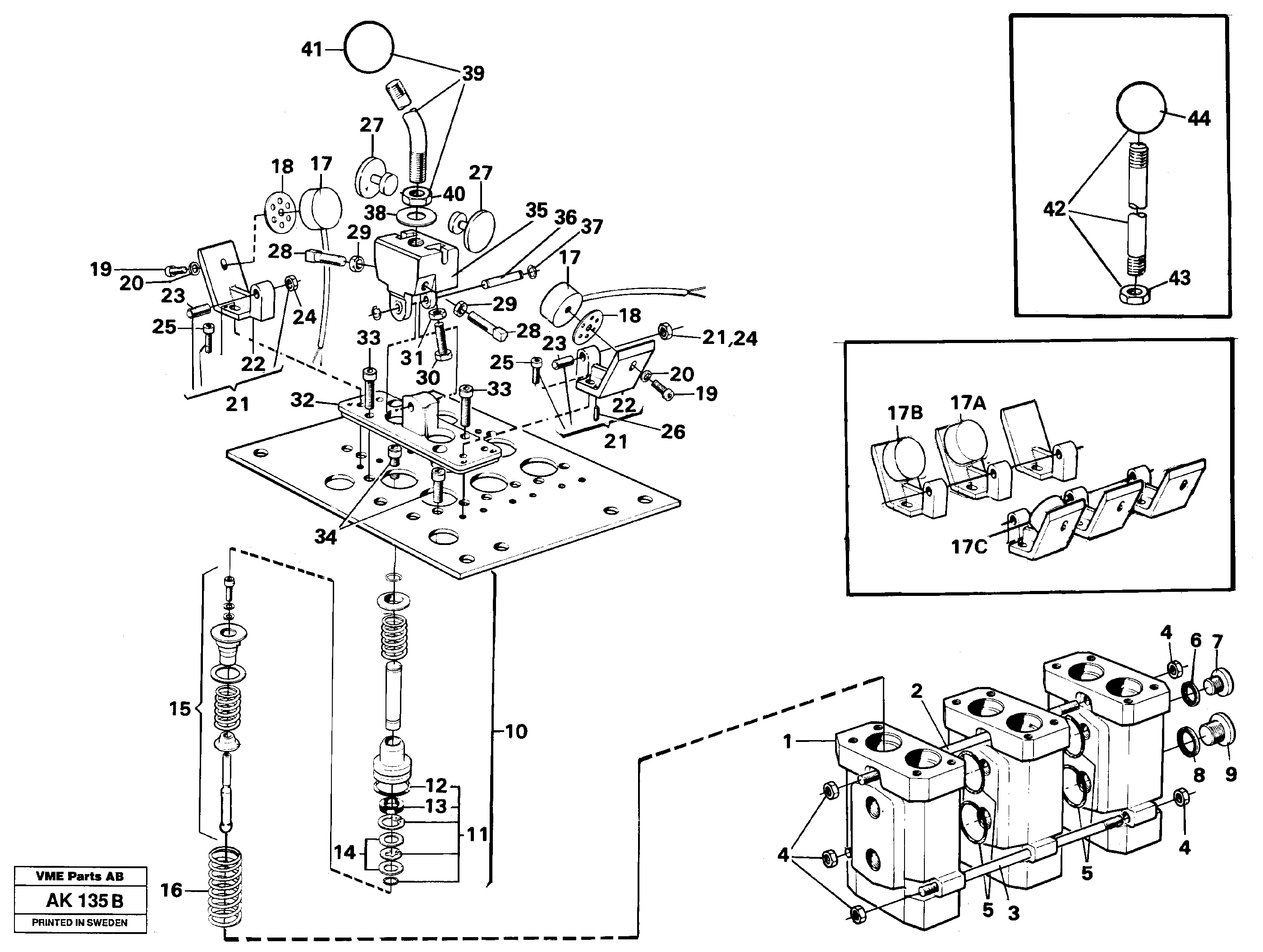 Схема запчастей Volvo L180 - 100462 Servo valve L180/L180C VOLVO BM VOLVO BM L180/L180C SER NO -2532 / -60469 USA