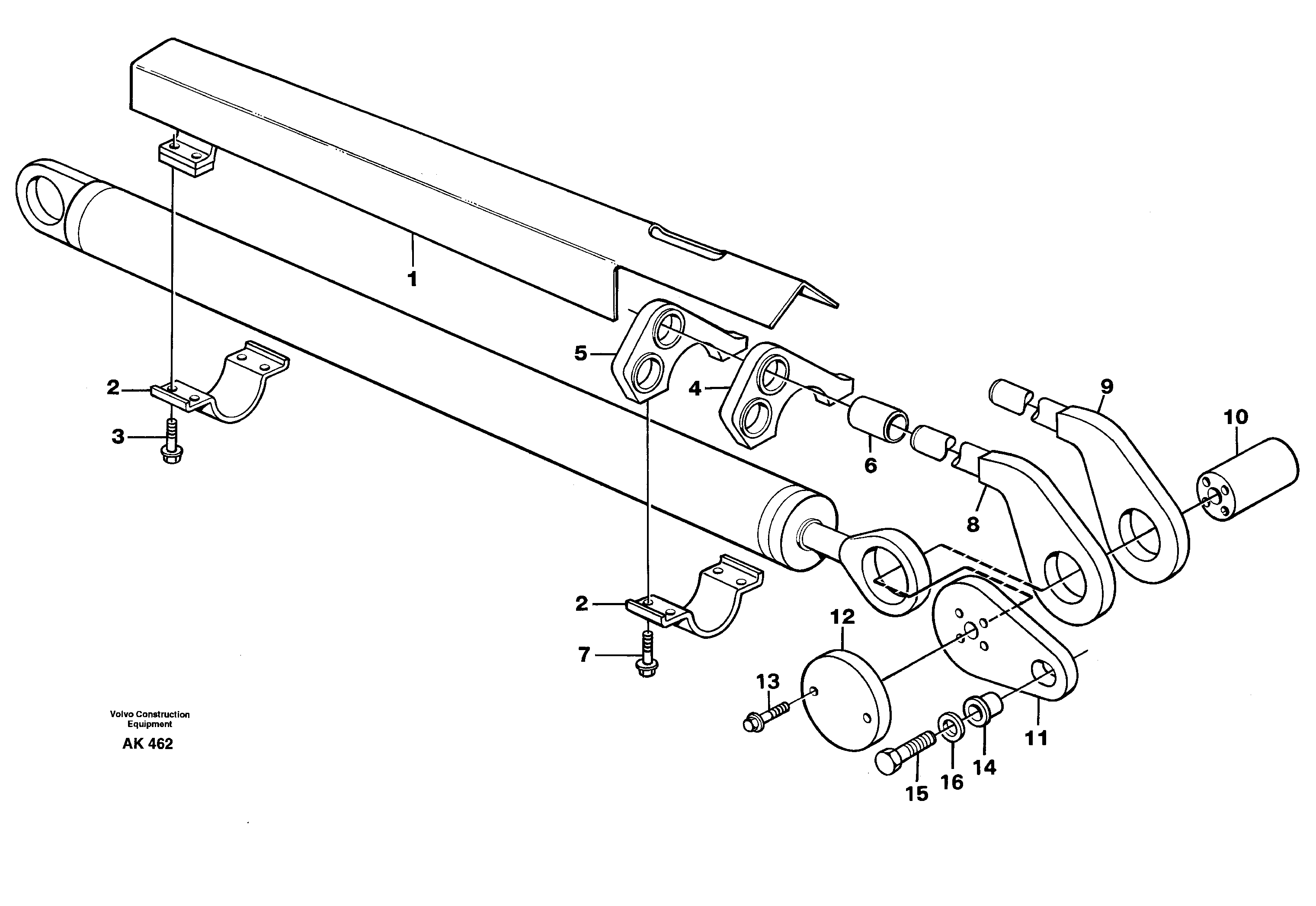 Схема запчастей Volvo L180 - 30538 Cylinder protection L180/L180C VOLVO BM VOLVO BM L180/L180C SER NO -2532 / -60469 USA