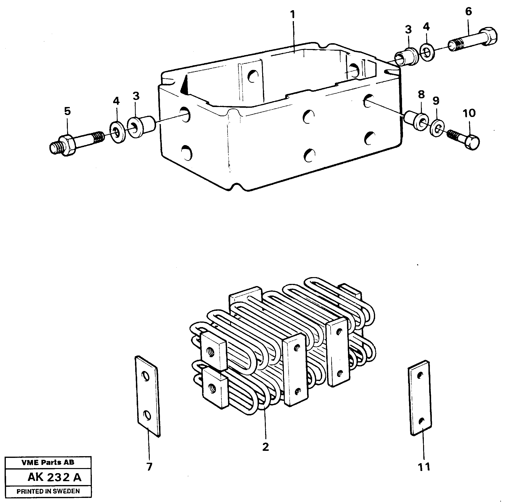 Схема запчастей Volvo L180 - 11605 Starter element L180/L180C VOLVO BM VOLVO BM L180/L180C SER NO -2532 / -60469 USA