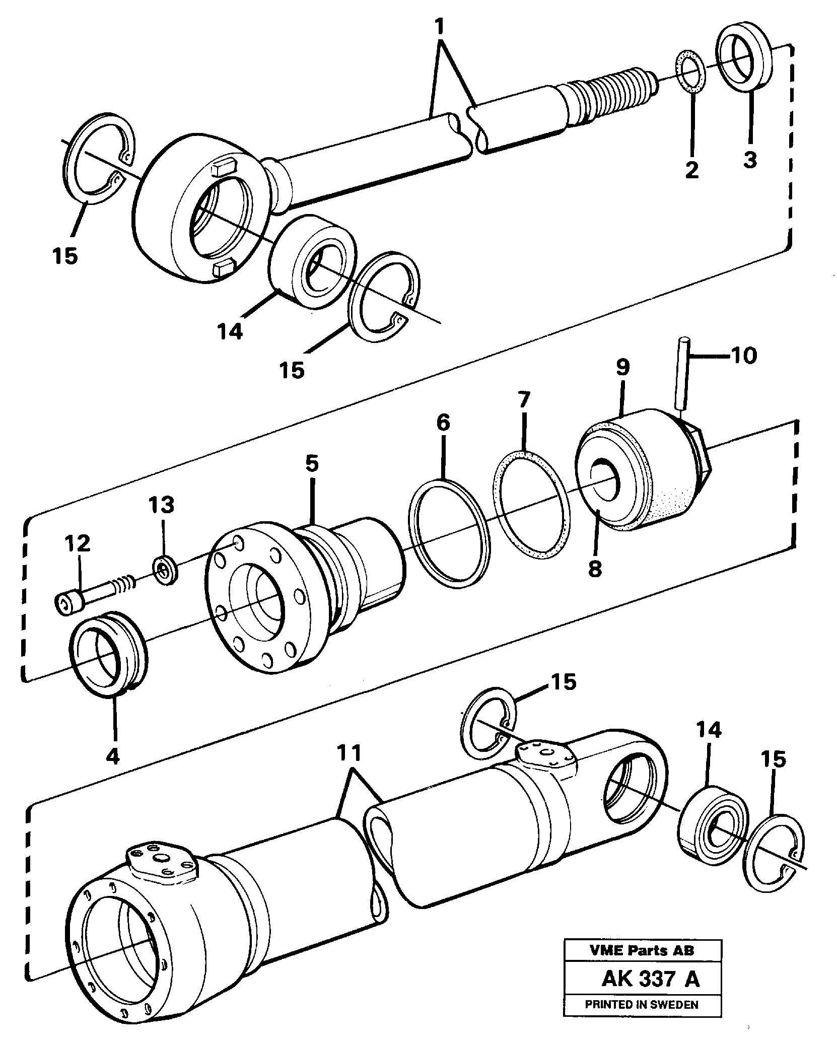 Схема запчастей Volvo L180 - 49397 Hydraulic cylinder L180/L180C VOLVO BM VOLVO BM L180/L180C SER NO -2532 / -60469 USA