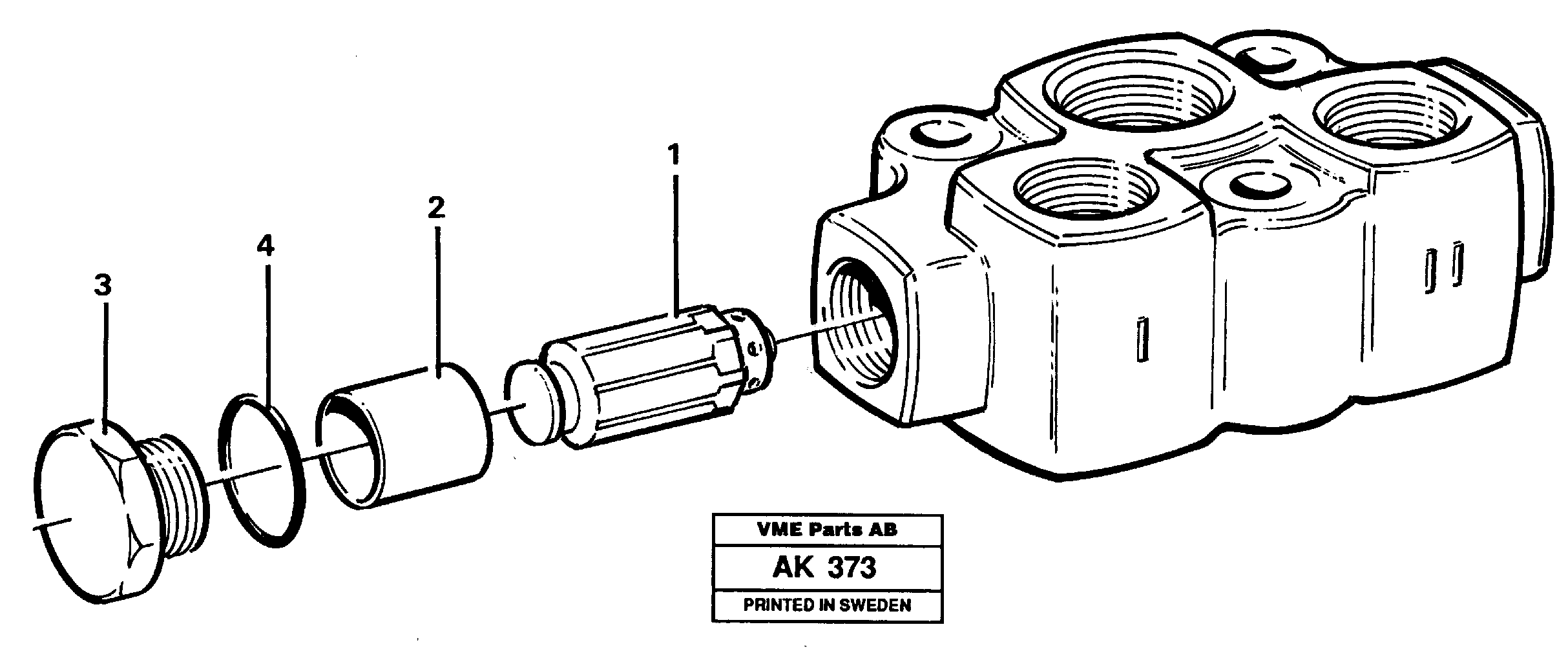 Схема запчастей Volvo L180 - 64181 Check valve L180/L180C VOLVO BM VOLVO BM L180/L180C SER NO -2532 / -60469 USA