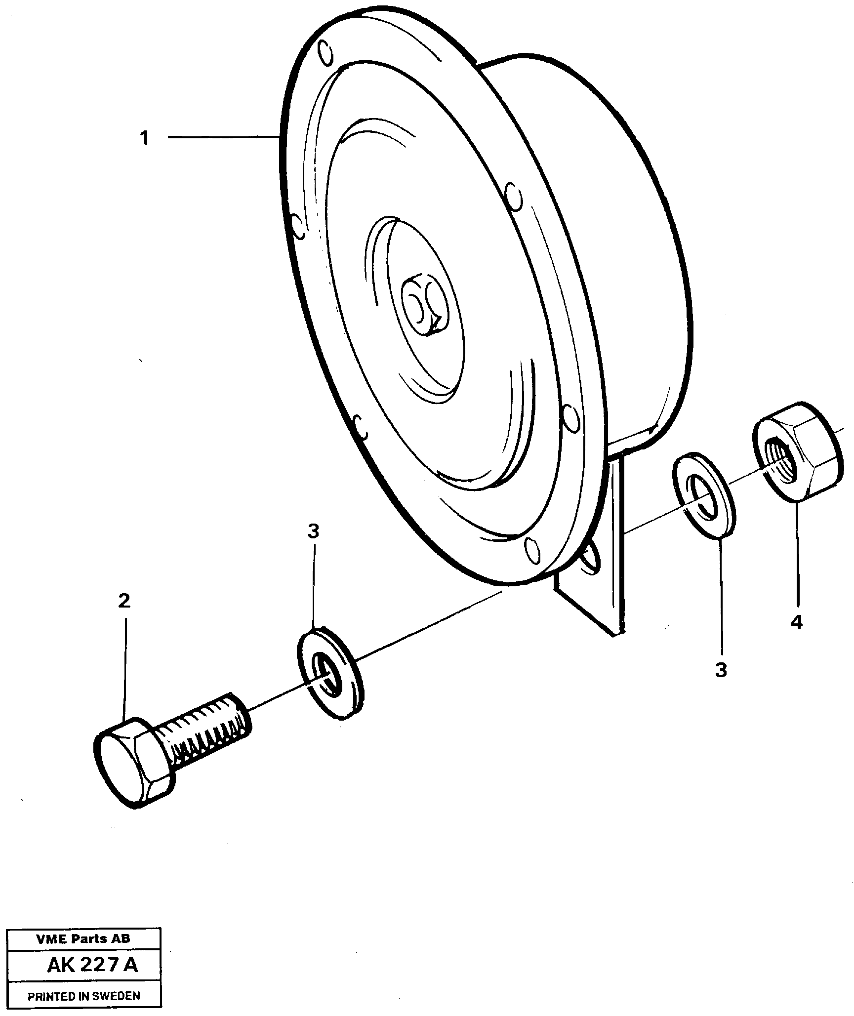 Схема запчастей Volvo L180 - 11608 Compressor horn L180/L180C VOLVO BM VOLVO BM L180/L180C SER NO -2532 / -60469 USA