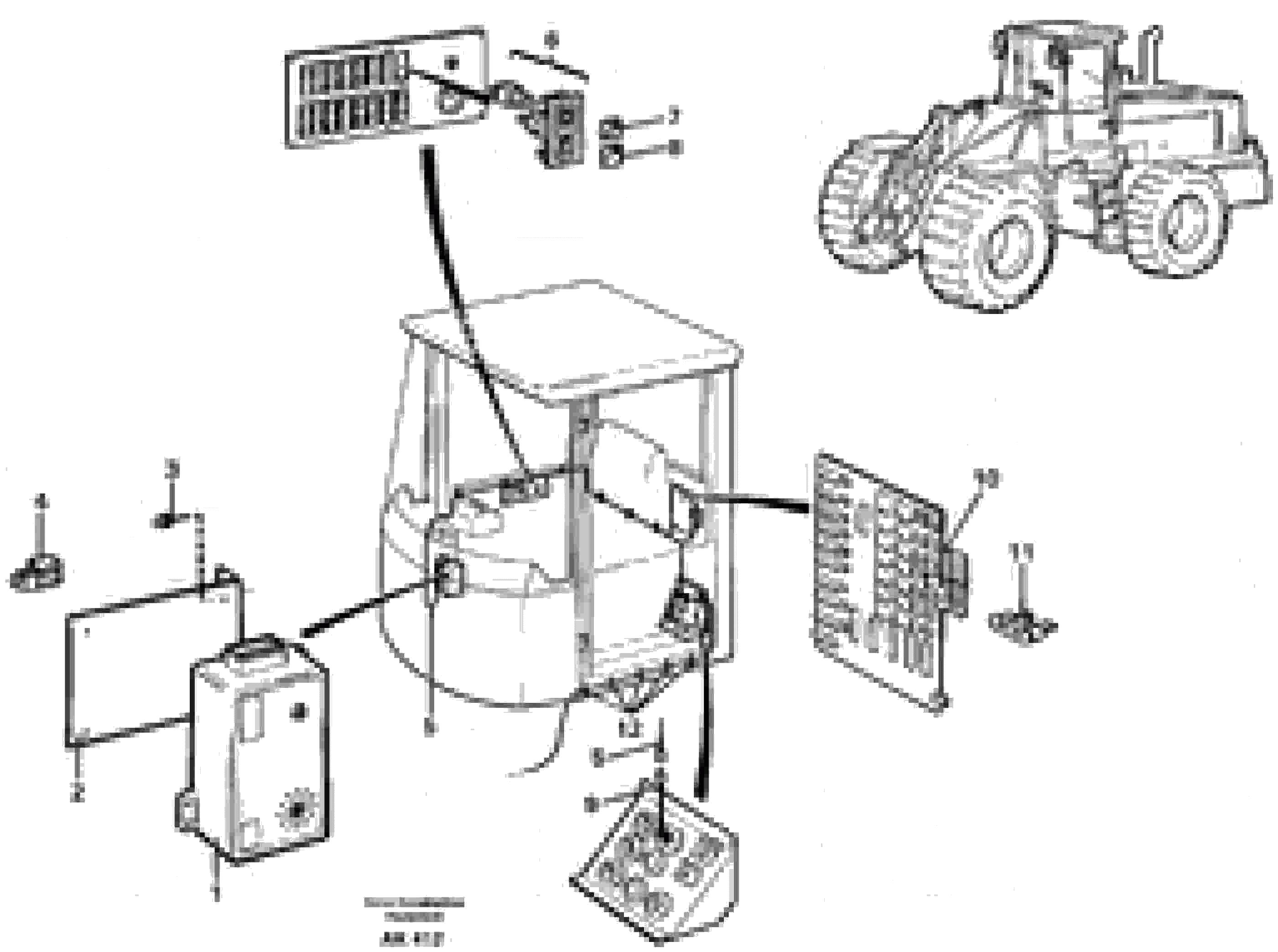 Схема запчастей Volvo L180 - 24253 Cable harness, central lubrication L180/L180C VOLVO BM VOLVO BM L180/L180C SER NO -2532 / -60469 USA