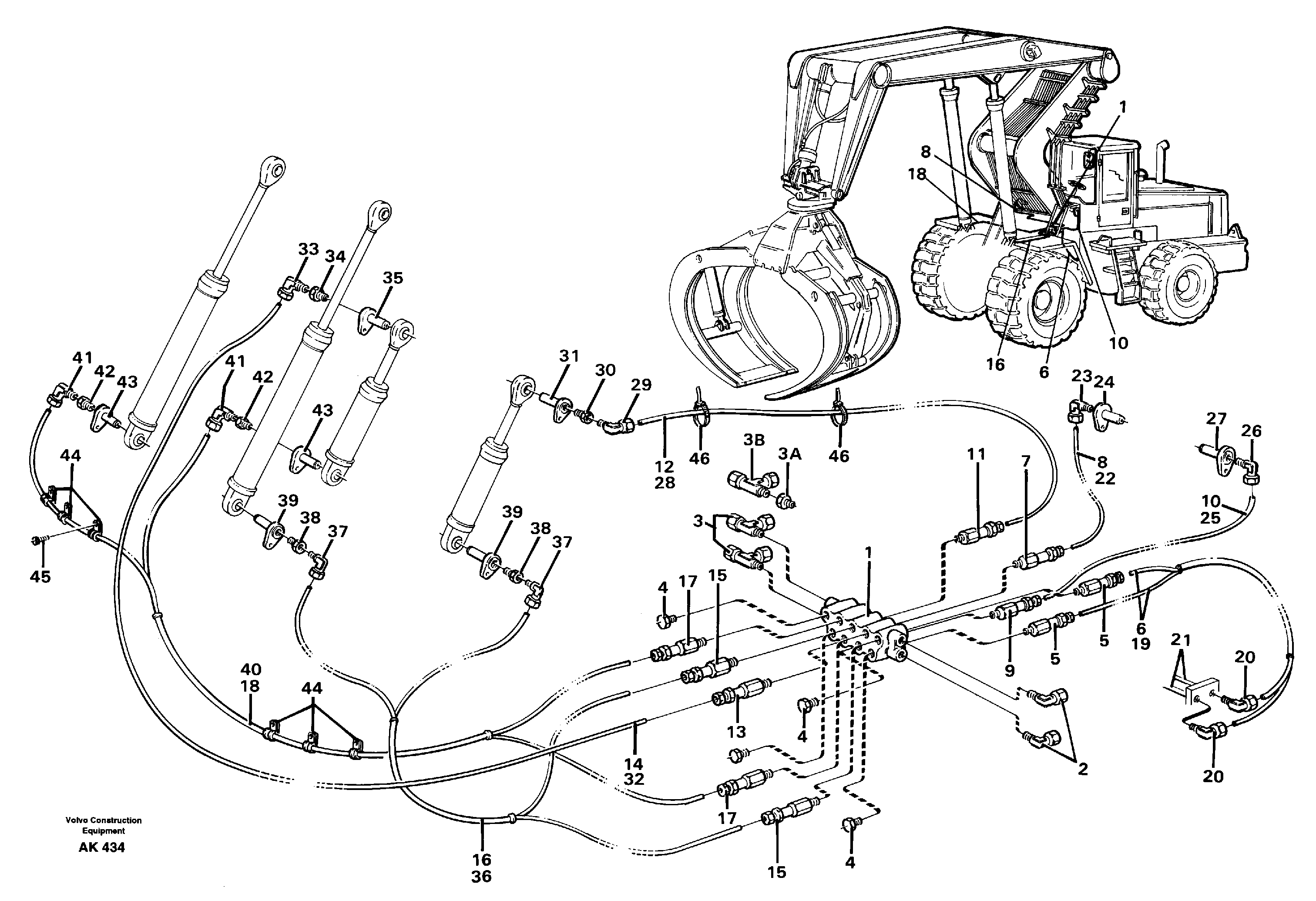 Схема запчастей Volvo L180 - 69495 Distribution block, B2 L180/L180C VOLVO BM VOLVO BM L180/L180C SER NO -2532 / -60469 USA